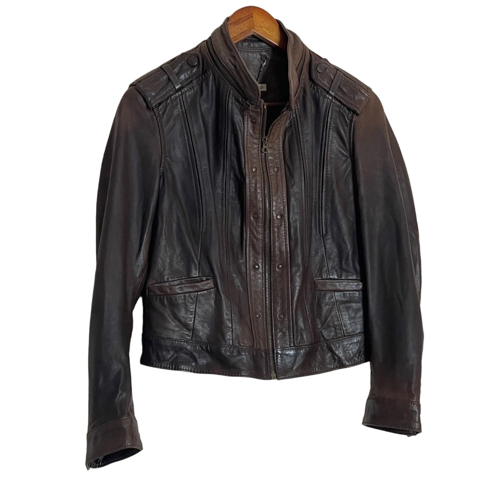 Levi's Levi’s Moto Sheepskin Leather Biker Jacket Size L Size L / US 10 / IT 46 - 2 Thumbnail