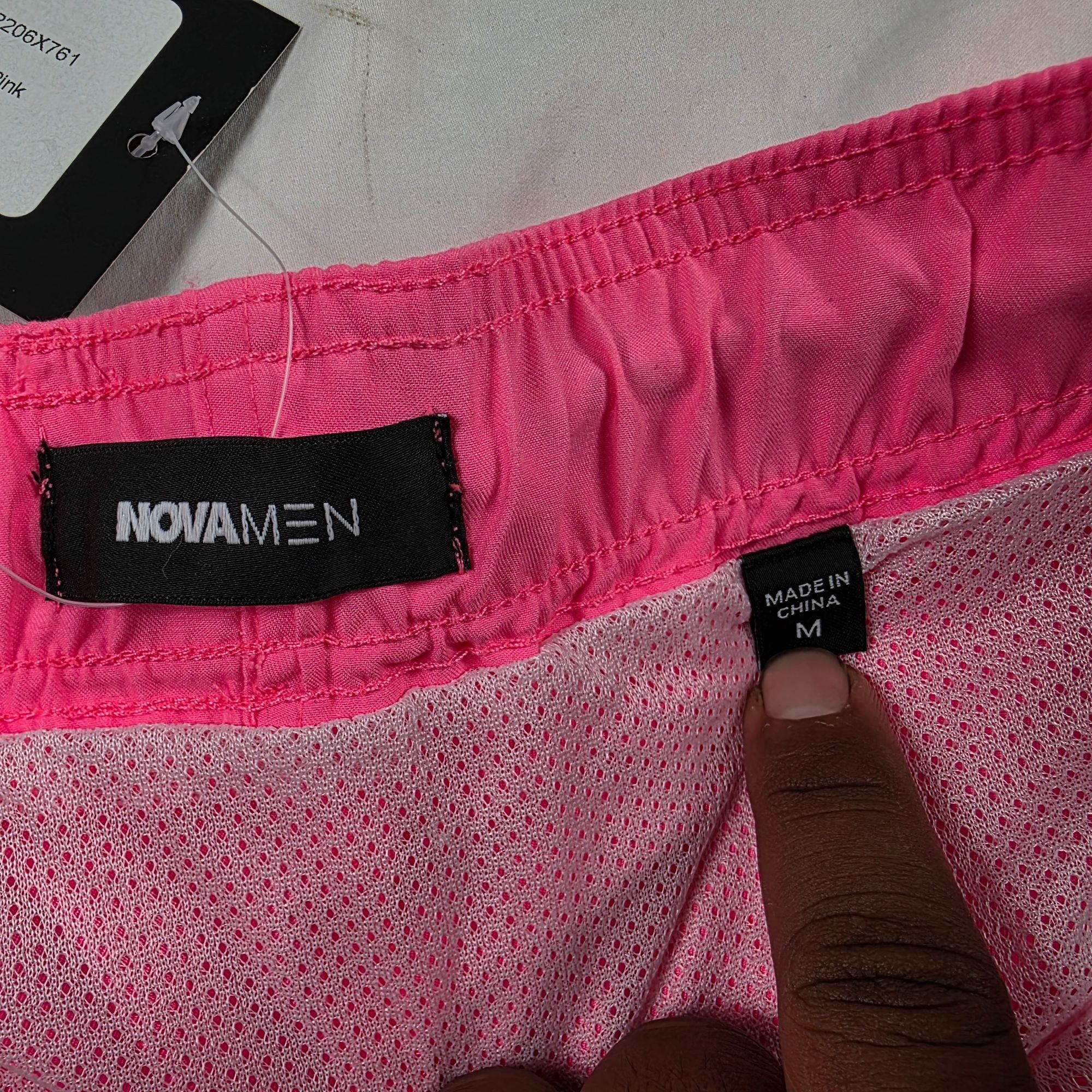 Fashion Nova Fashion Nova Montez Swim Trunk Classic Mens Medium Neon Pink Size US 40 / EU 56 - 3 Thumbnail