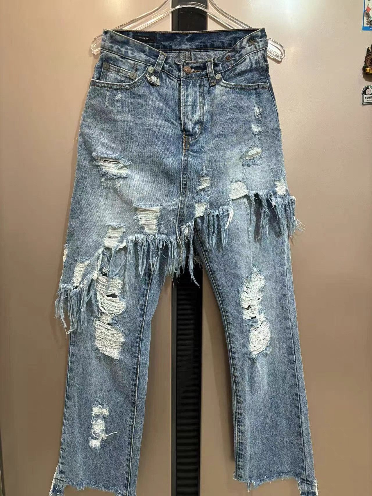 R13 R13 Genuine Fake Two-piece Denim Skirt K31 Size 26" / US 2 / IT 38 - 1 Thumbnail