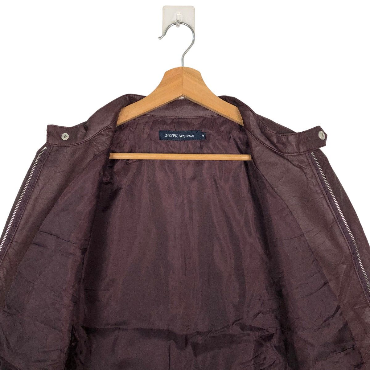 Japanese Brand VINTAGE BIKER SOFT LEATHER JACKET NEVER ACQUIESCE RICK OWENS Size US M / EU 48-50 / 2 - 10 Thumbnail