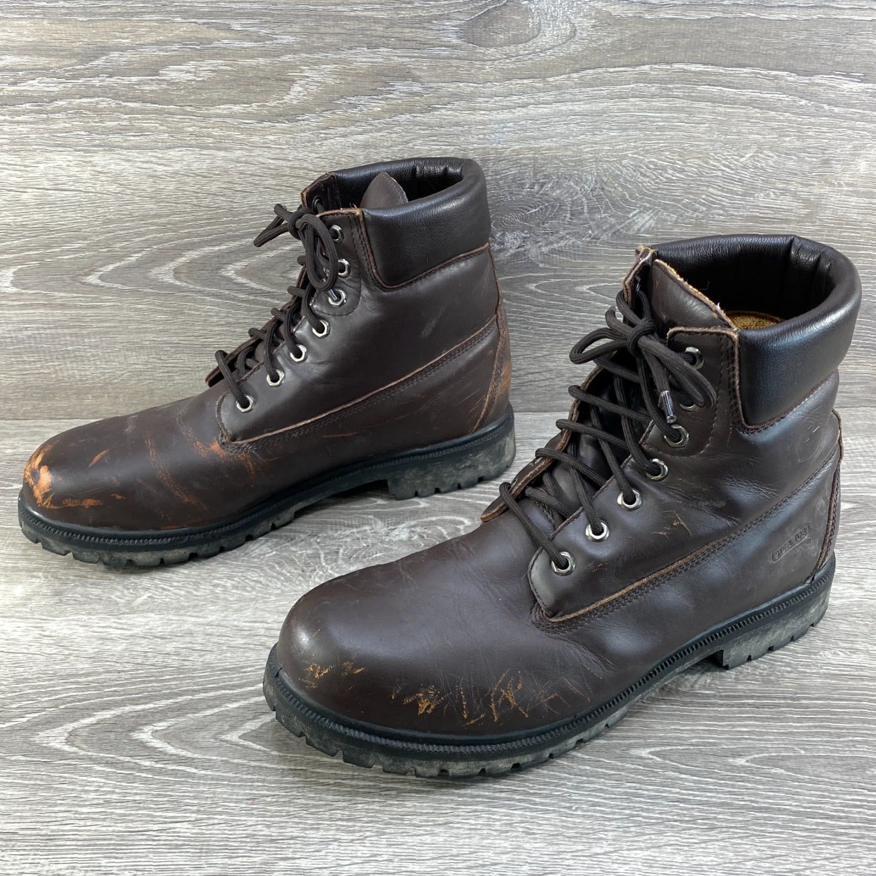 John Deere John Deere Boots Mens 13 M Brown Leather Steel Toe Lace Up Work Combat Boot Shirt Boots Mens 13 M Brown Leather Steel Toe Work/Combat Boots Mens Size US 13 / EU 46 - 5 Thumbnail