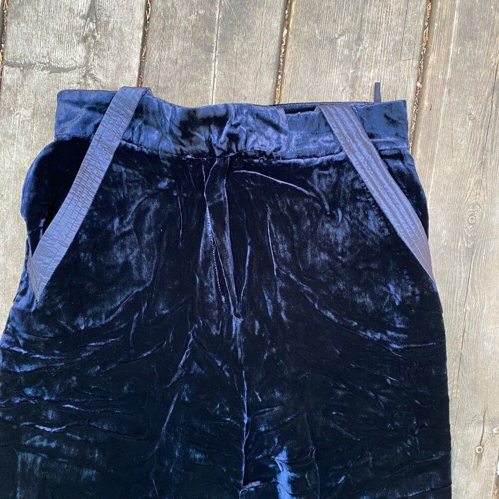 Valentino Vintage 90s Valentino Miss V Velour Silk Velvet Designer Pa Size 27" / US 4 / IT 40 - 6 Thumbnail