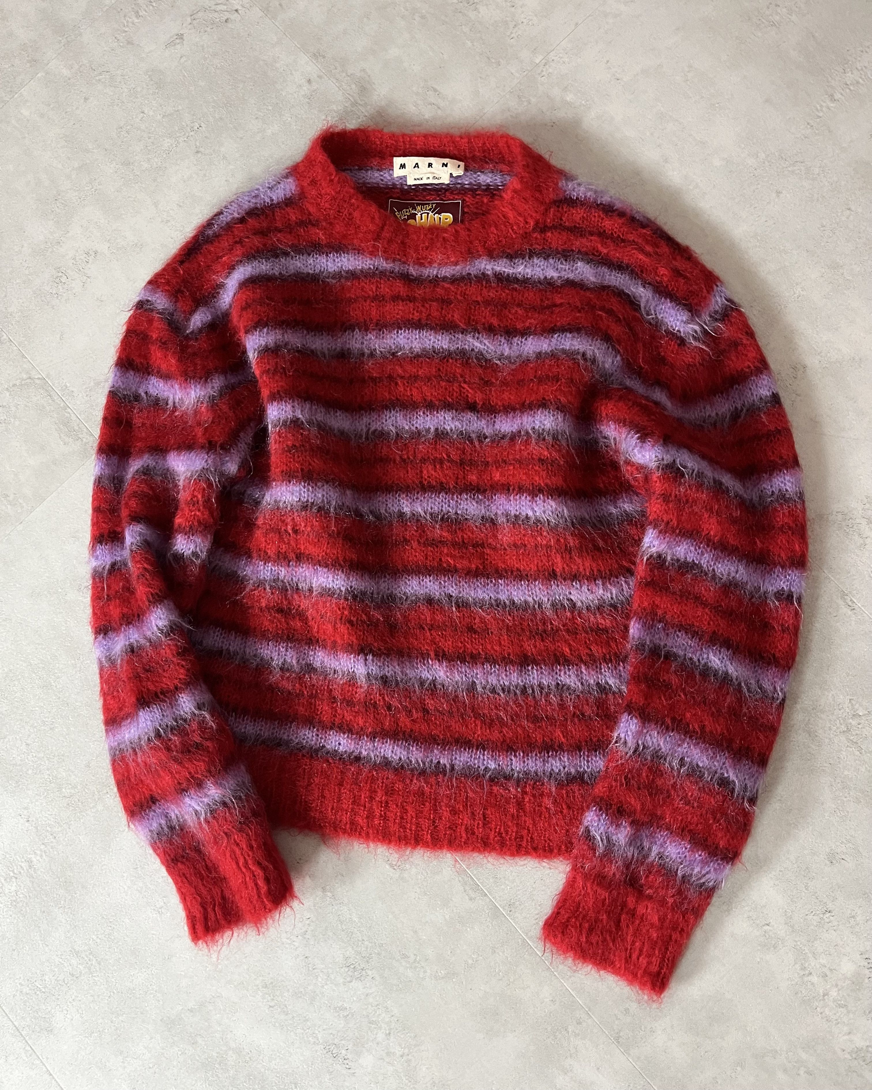 Marni Marni Mohair Sweater Red Purple FW21 Size US L / EU 52-54 / 3 - 1 Thumbnail