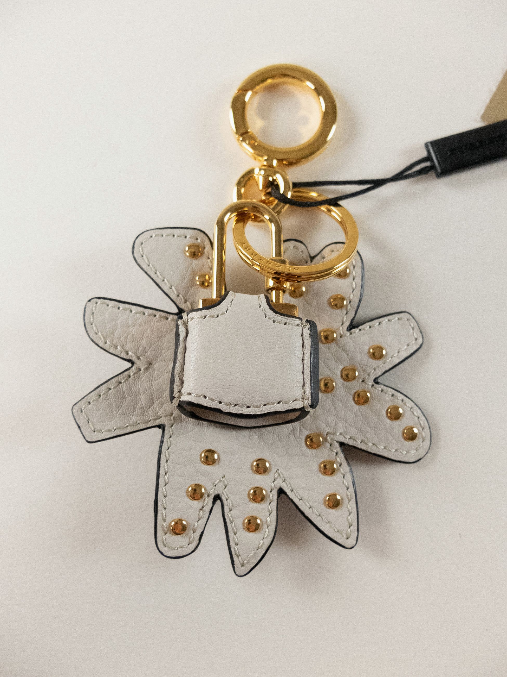 Burberry BURBERRY Boom studded leather padlock keyring bag charm Size ONE SIZE - 4 Thumbnail