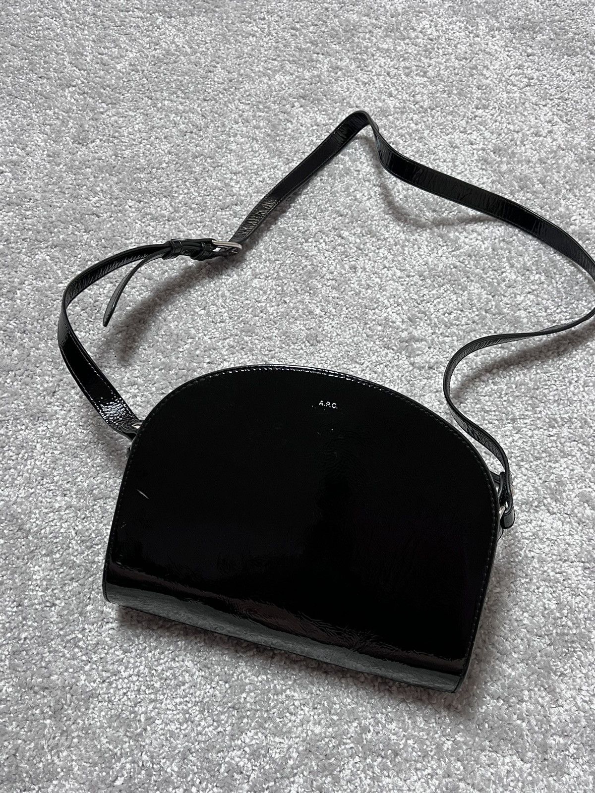 A.P.C. A.P.C Demi Lune Patent Leather Crossbody Bag Size ONE SIZE - 3 Thumbnail