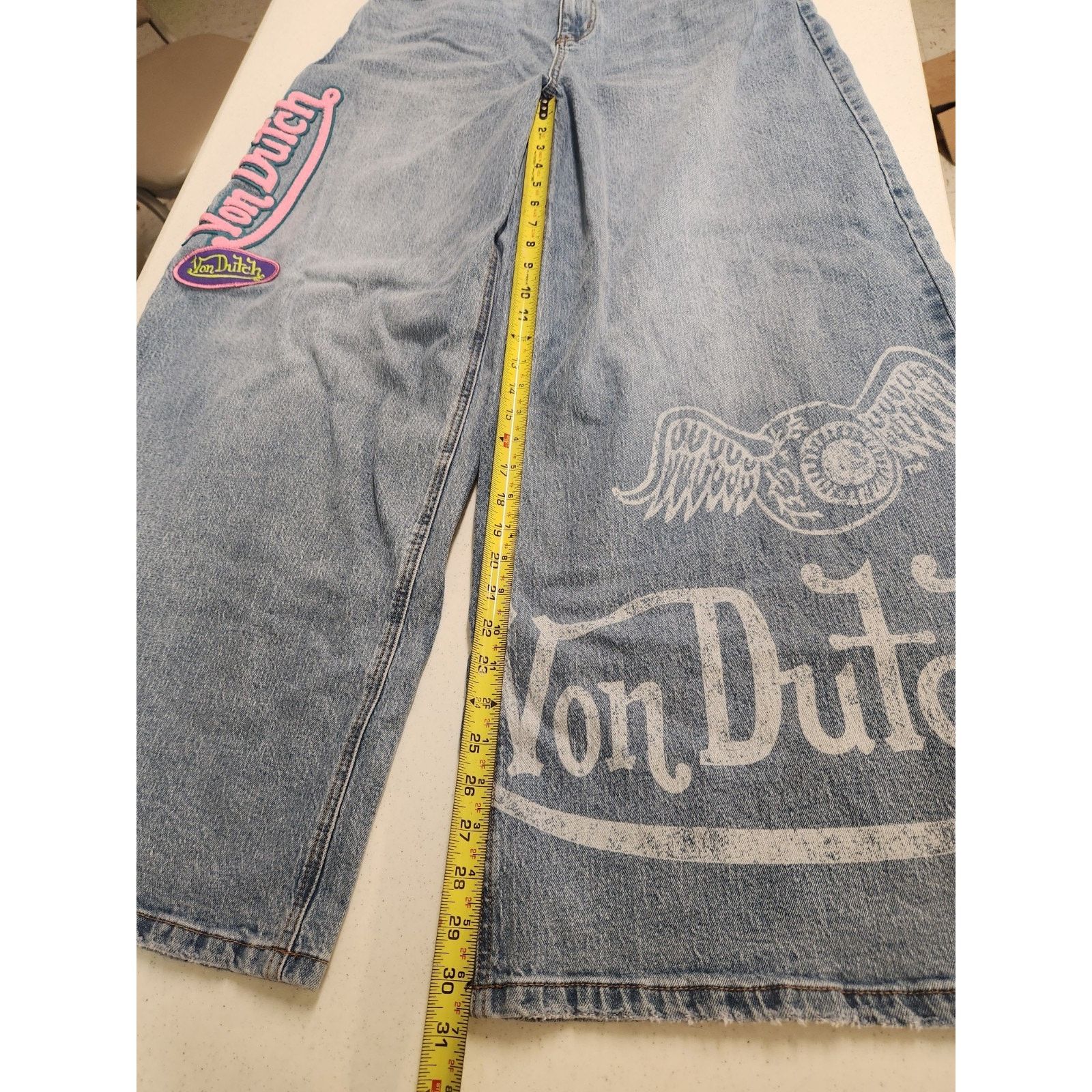 Von Dutch Von Dutch Y2K Logo Patch Wide Leg Jeans Streetwear Size 30 Size 30" / US 8 / IT 44 - 10 Thumbnail