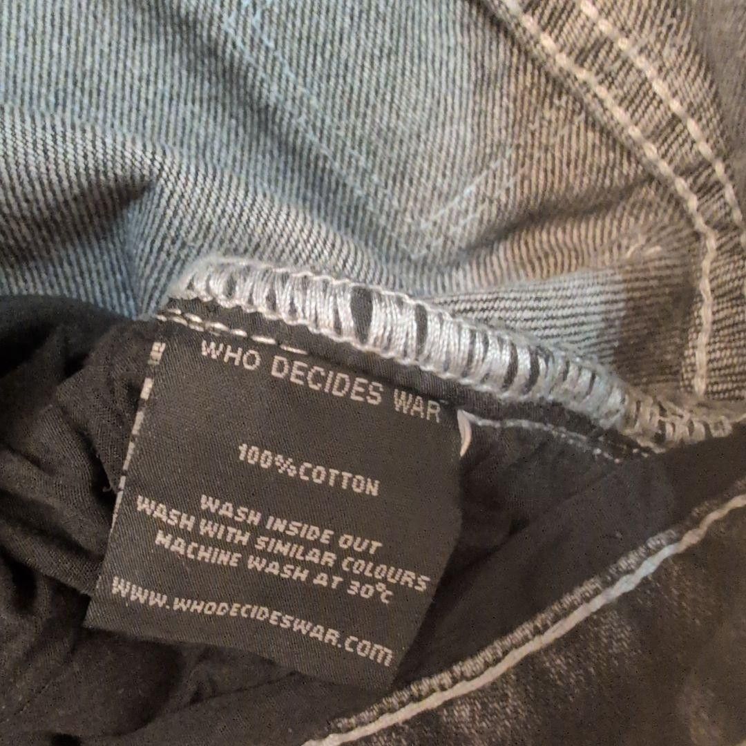 Who Decides War Who Decides War Motif Patched Denim Vintage Grey 28 New Size US 28 / EU 44 - 5 Thumbnail