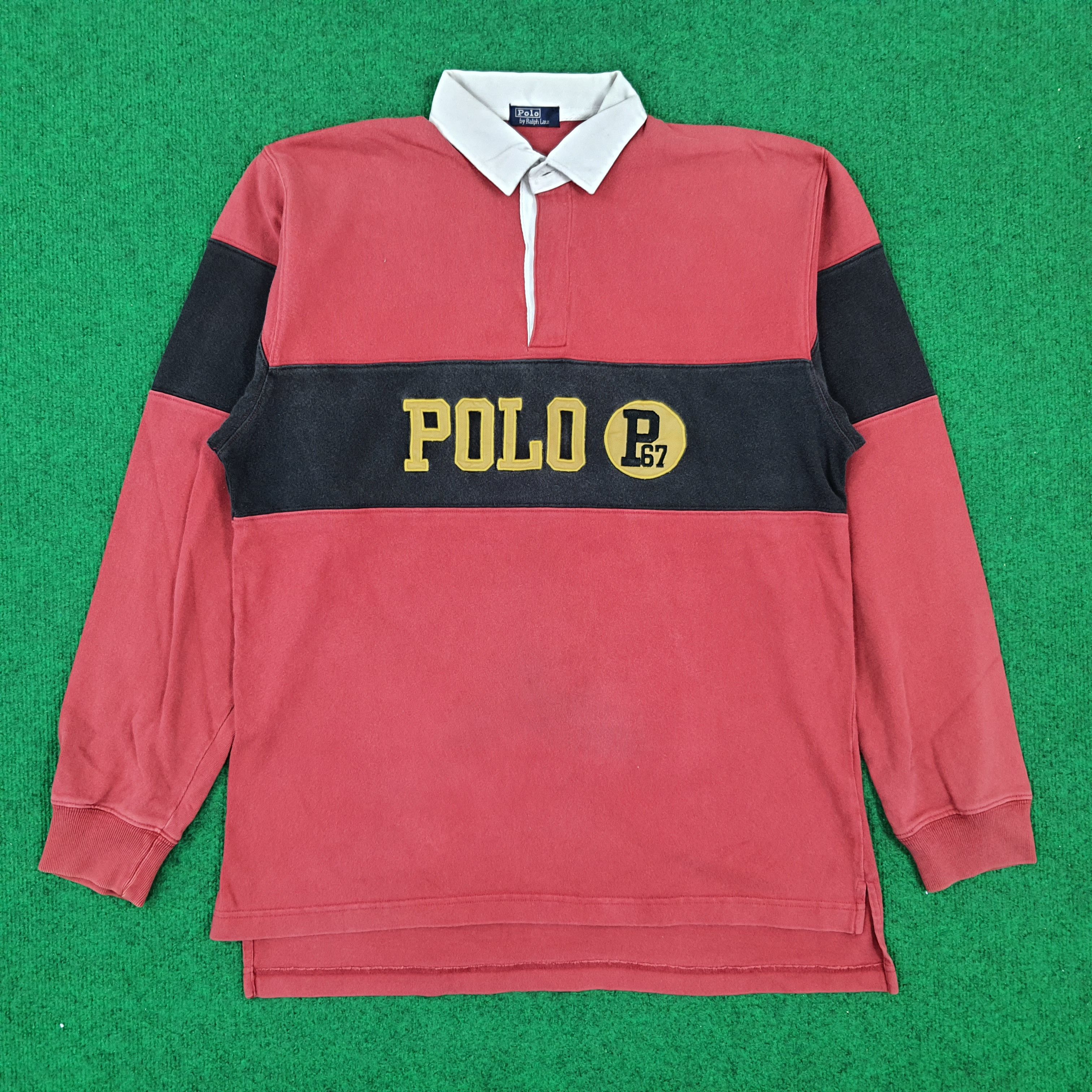 Polo Ralph Lauren × Vintage Vintage Polo by Ralph Lauren Long Sleeve Polo Shirt Size US L / EU 52-54 / 3 - 1 Thumbnail