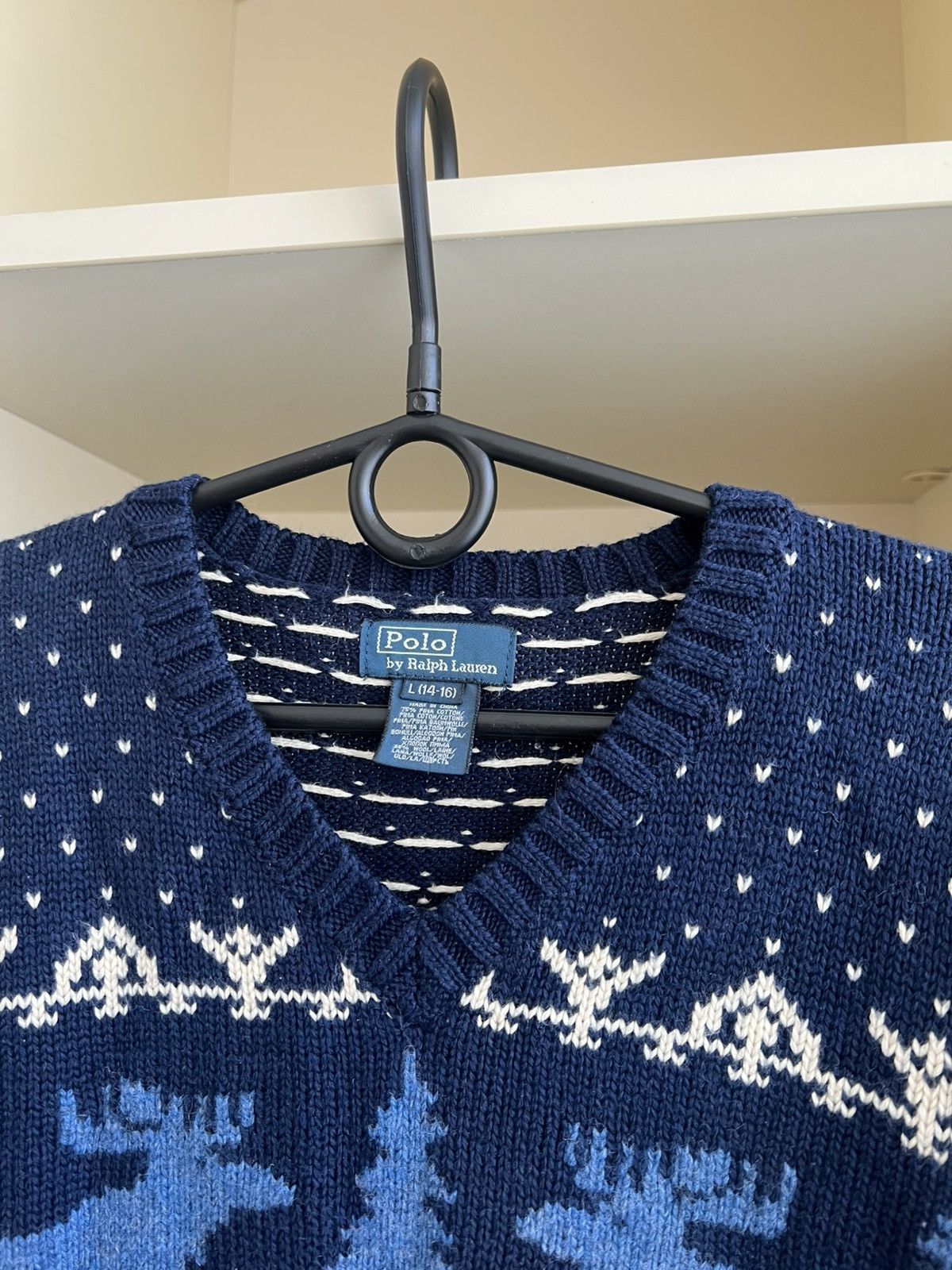 Polo Ralph Lauren Vintage Polo Ralph Lauren Knit Sweater Moose RARE Size XS Size US XS / EU 42 / 0 - 6 Thumbnail