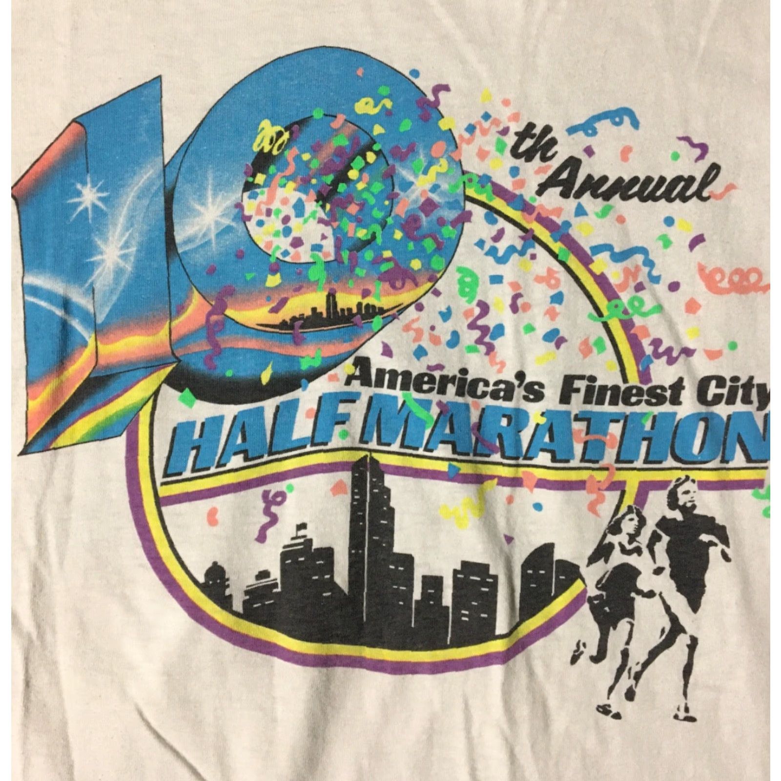 Vintage VINTAGE 80s San Diego Americas Finest City Marathon Shirt M Surf White Long Sleeve T-Shirt Mens USA Surf San Diego 90s Beach Ocean Size US M / EU 48-50 / 2 - 3 Thumbnail