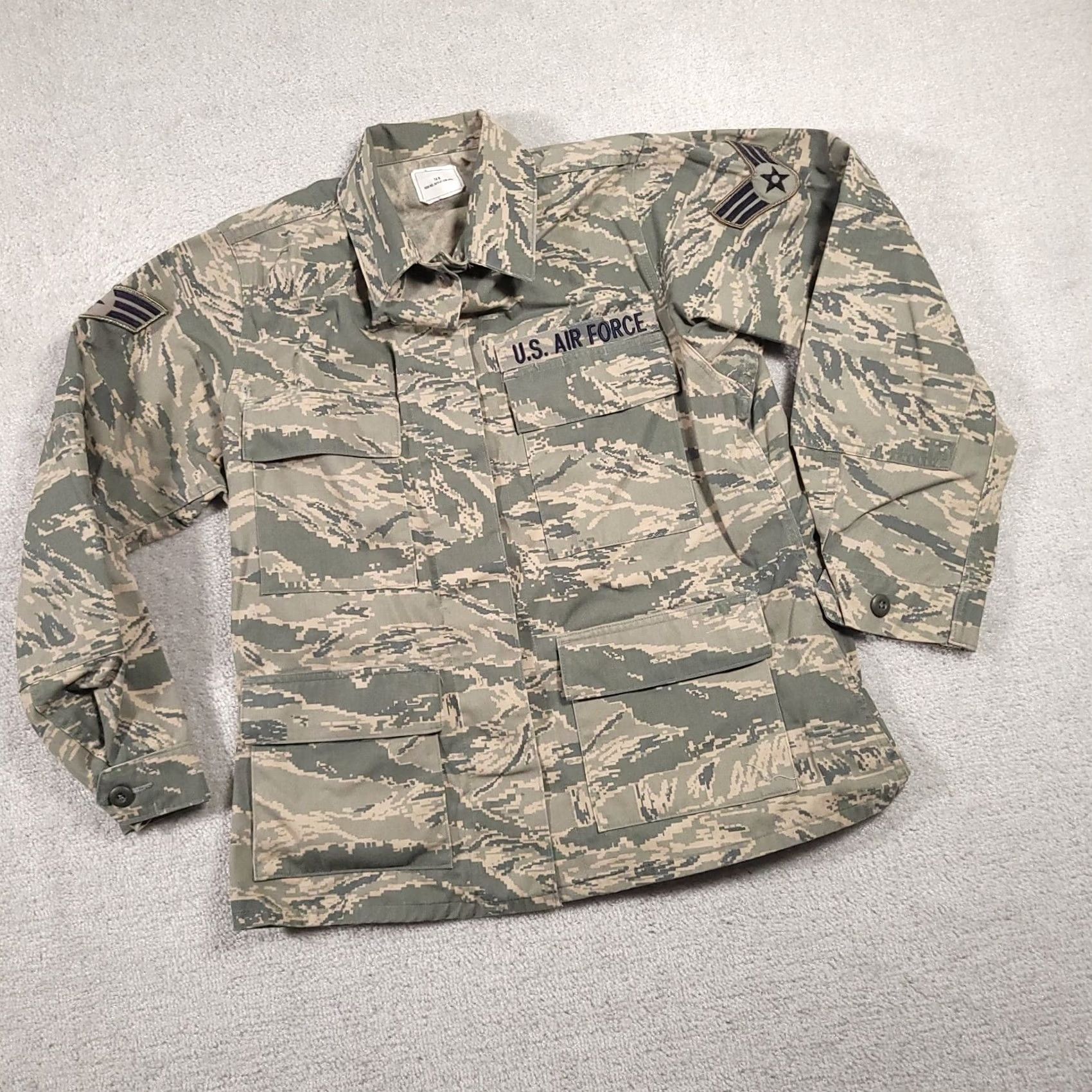 Vintage VINTAGE US Air Force Utility Coat Camouflage Women's 14 Regular Patches Button Up Heavy Size XL / US 12-14 / IT 48-50 - 2 Thumbnail