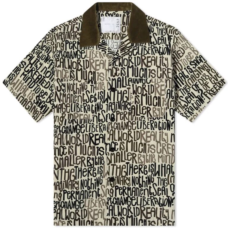 Sacai o1tko10825 Corduroy S/S Shirt in Multicolor Size US S / EU 44-46 / 1 - 1 Thumbnail