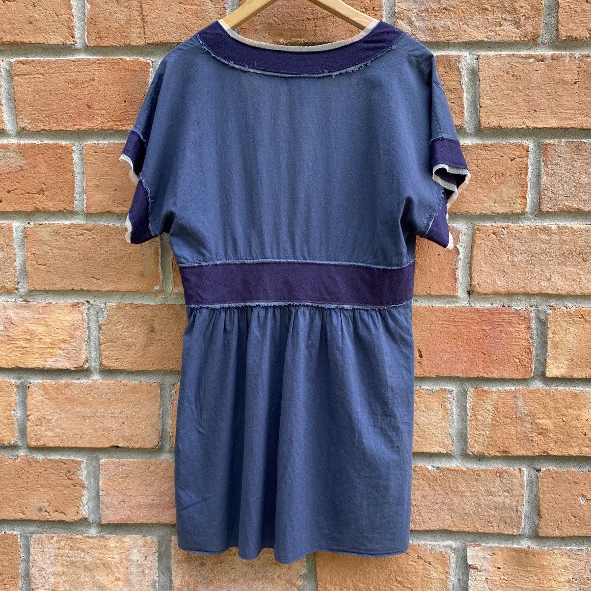 Vivienne Tam VIVIENNE TAM Boho Navy V-Neck Tunic Top Size XS / US 0-2 / IT 36-38 - 2 Thumbnail