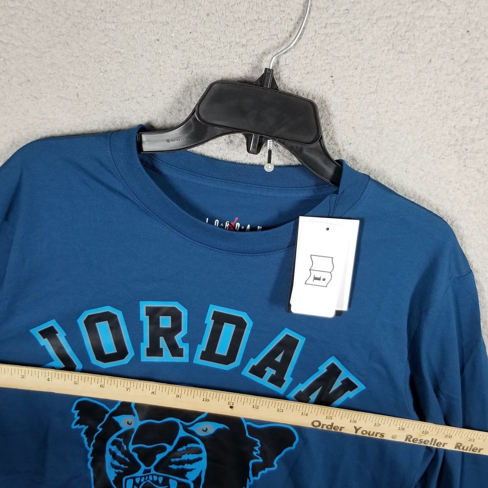 Jordan Brand Jordan Shirt Womens XS Blue Panther Graphic Long Sleeve 100% Cotton Loose Fit Fall 2023 Sports Animals Size XS / US 0-2 / IT 36-38 - 7 Thumbnail