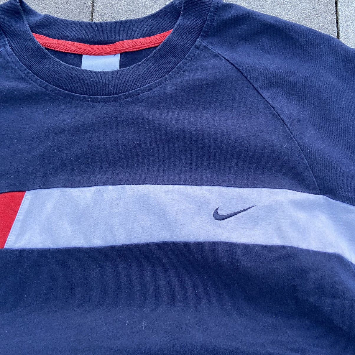 Nike × Vintage 📌 Vintage Nike Small Swoosh Baggy T-Shirt Size US XL / EU 56 / 4 - 6 Thumbnail