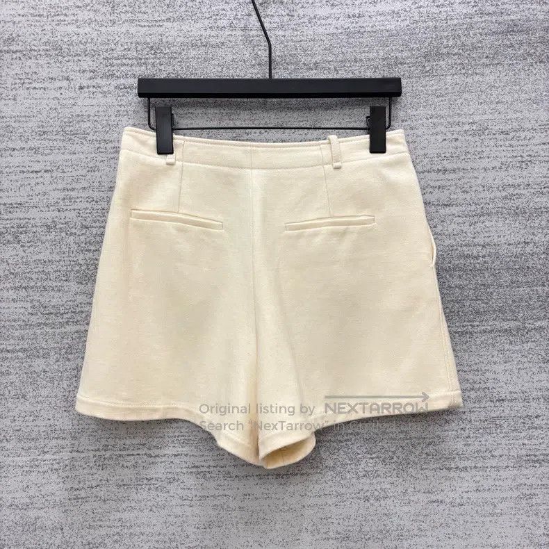 Hermes Hermes High-Waisted A-Line Shorts, Beige Size 24" / US 00 / IT 34 - 3 Thumbnail