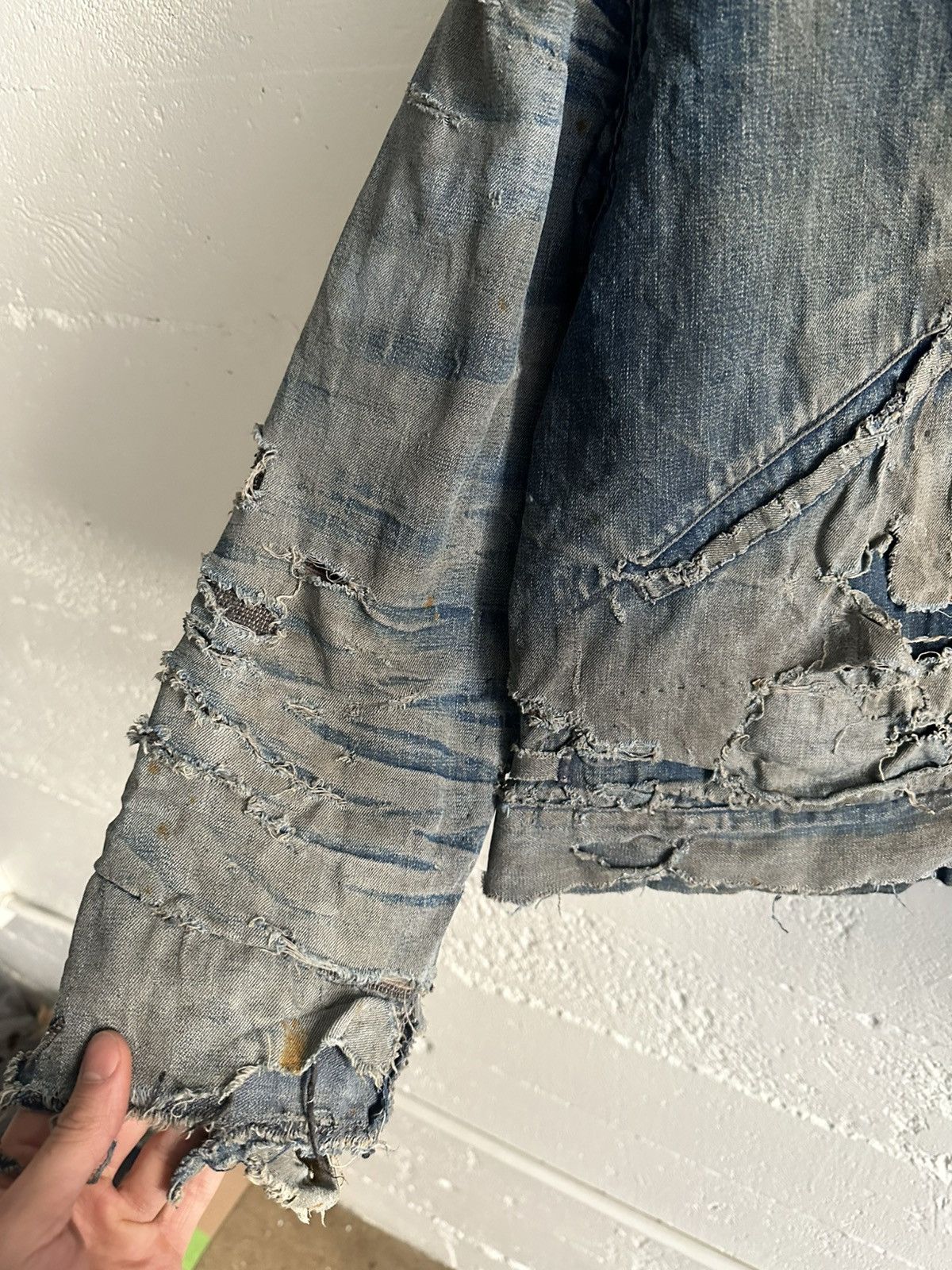 Vintage Super Thrashed Blanket lined denim jacket 50-60’s Size US M / EU 48-50 / 2 - 4 Thumbnail