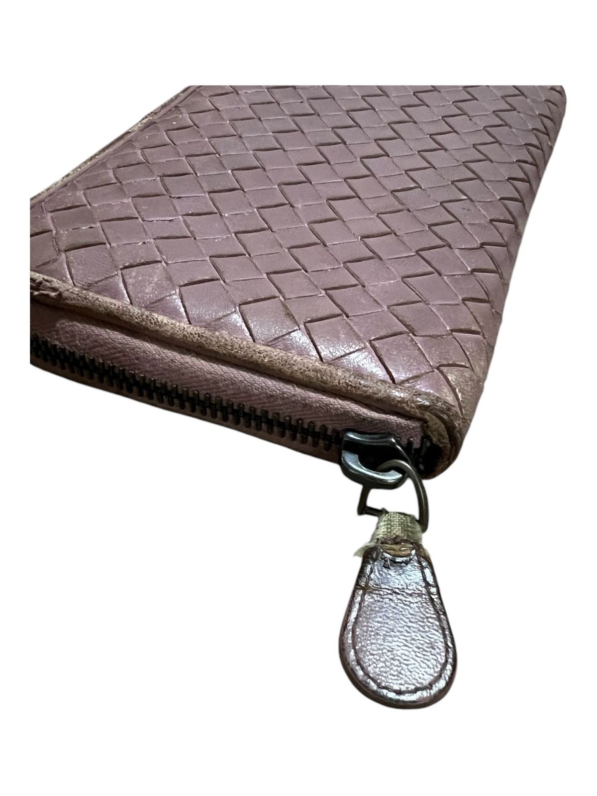 Bottega Veneta Bottega Veneta Intrecciato Leather Bordeaux Zip Long Wallet Size ONE SIZE - 8 Thumbnail