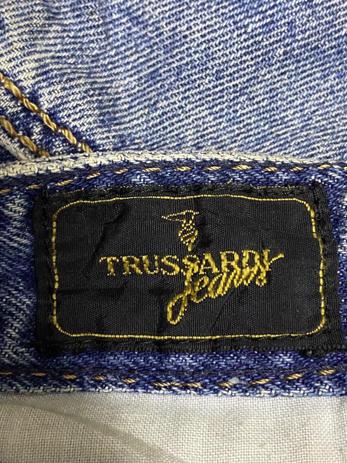 Trussardi Vintage Trussardi Blue Wash Distressed Jeans Size US 28 / EU 44 - 8 Thumbnail