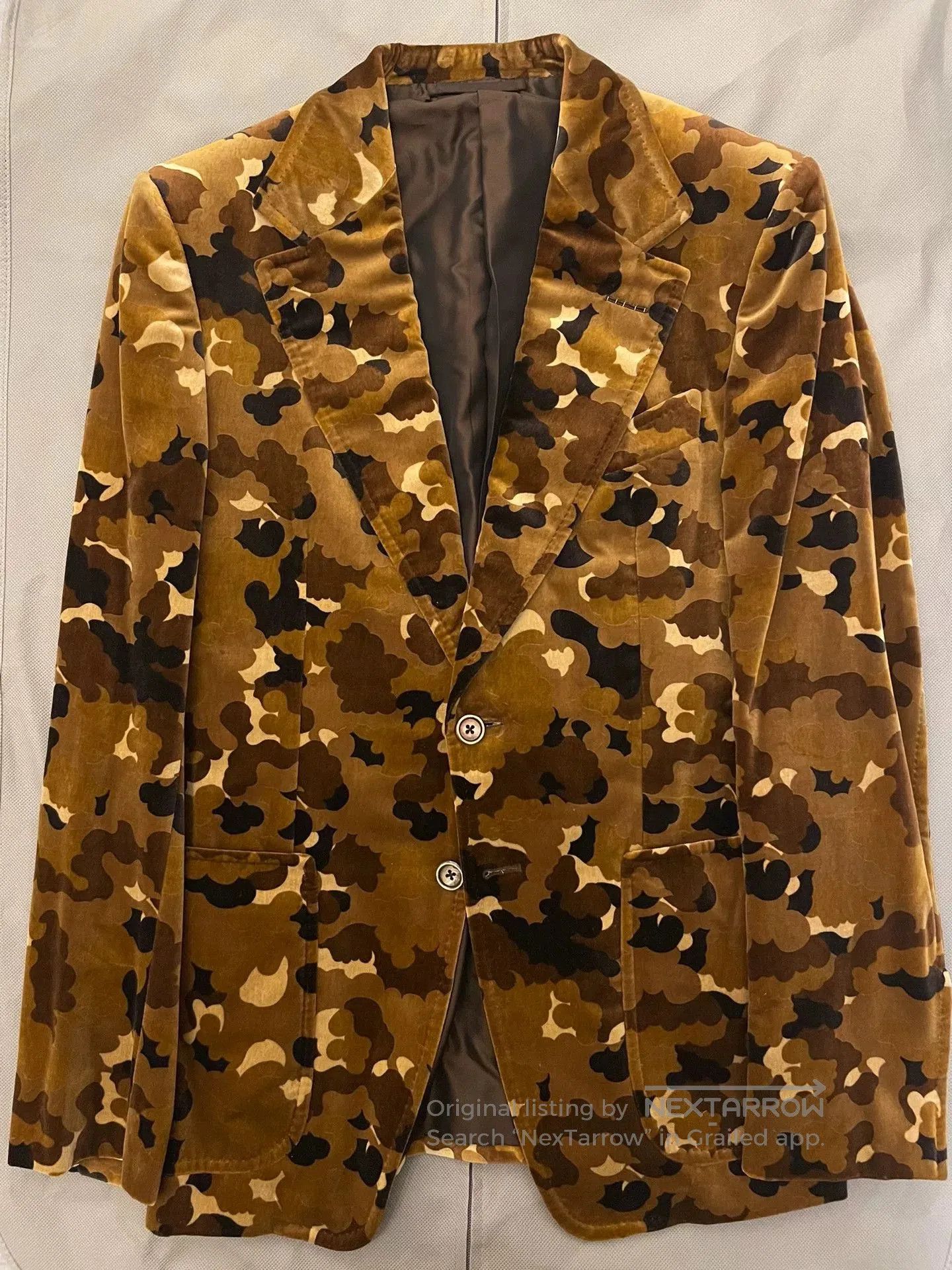 Tom Ford Tom Ford Velvet Camouflage Jacket. Size L / US 10 / IT 46 - 2 Thumbnail