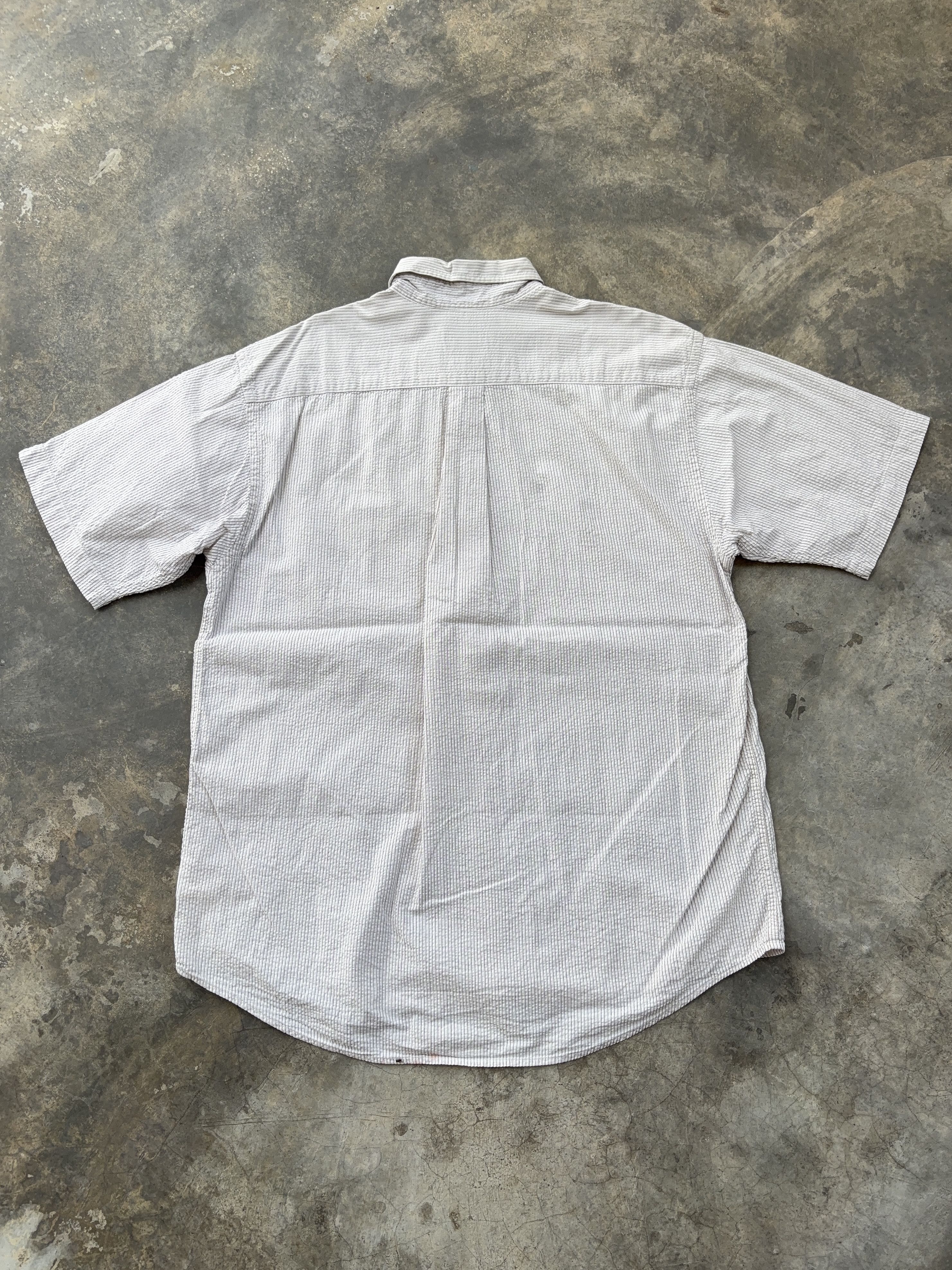 Uniqlo Uniqlo White Stripe Button Up Shirt Size US L / EU 52-54 / 3 - 10 Thumbnail