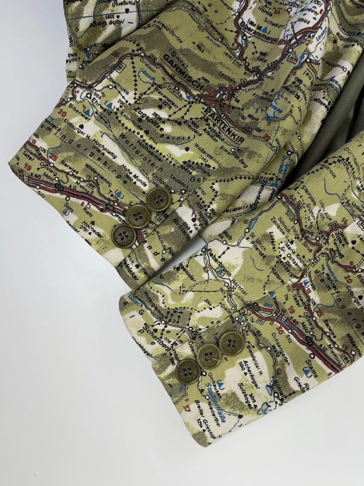 Moschino Moschino Blazer Jacket Maps Print Luxury Size M / US 6-8 / IT 42-44 - 7 Thumbnail