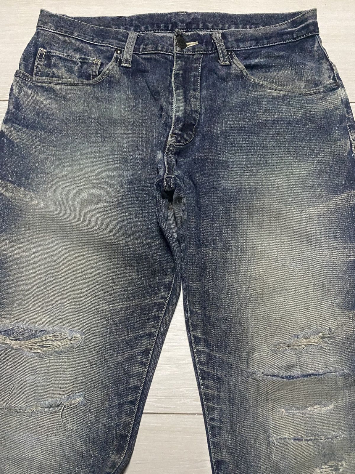 Tornado Mart Vintage Tornado Mart Faded Distressed Repair Skinny Jeans Size US 31 - 3 Thumbnail