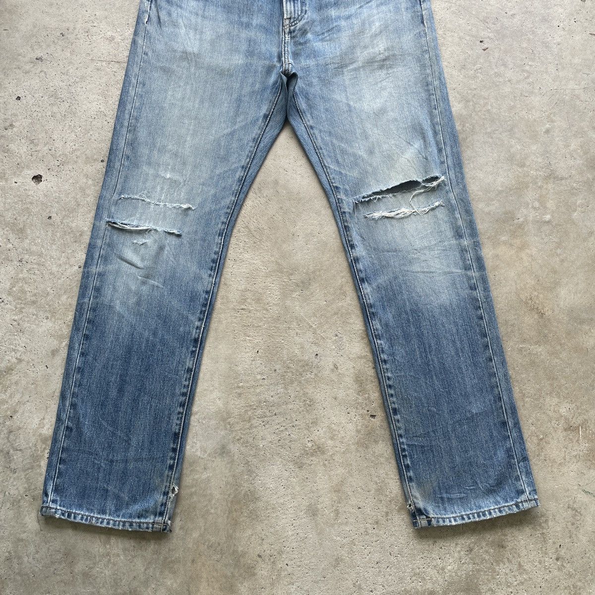 Japanese Brand W33x31 Vintage Japan Ripped Denim Distressed Pants Jeans Size US 33 - 4 Thumbnail