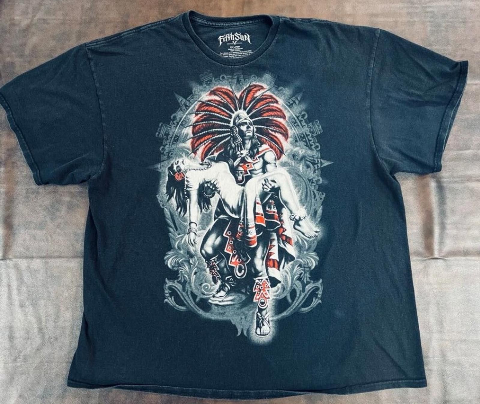 Designer Aztec Warrior Vintage Shirt Size 2XL Fits Like Oversized XL Size US XXL / EU 58 / 5 - 1 Thumbnail