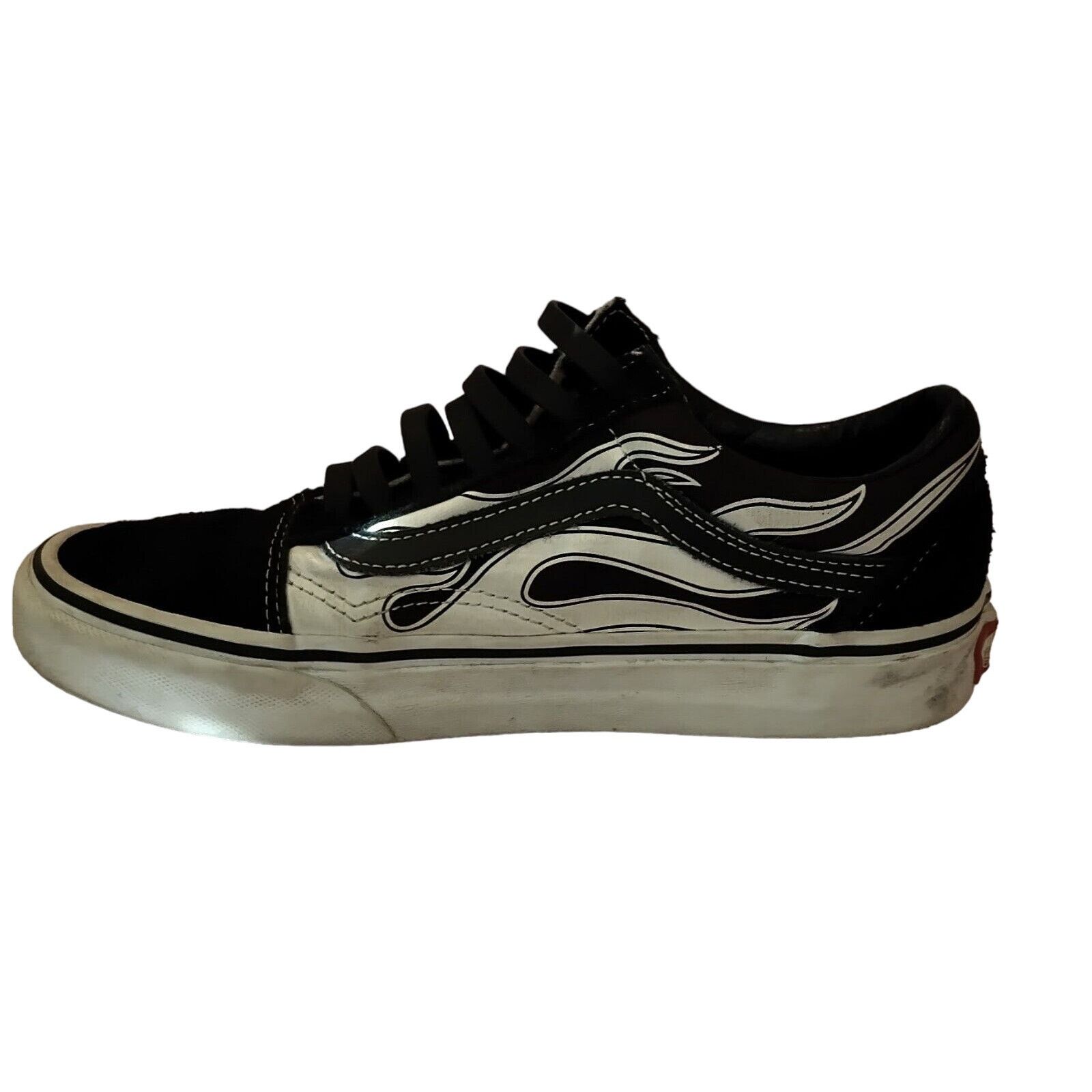 Vans Vans B/W Leather On Canvas Flames Skater Men’s Size US Men 5 Size US 5 / EU 37 - 4 Thumbnail