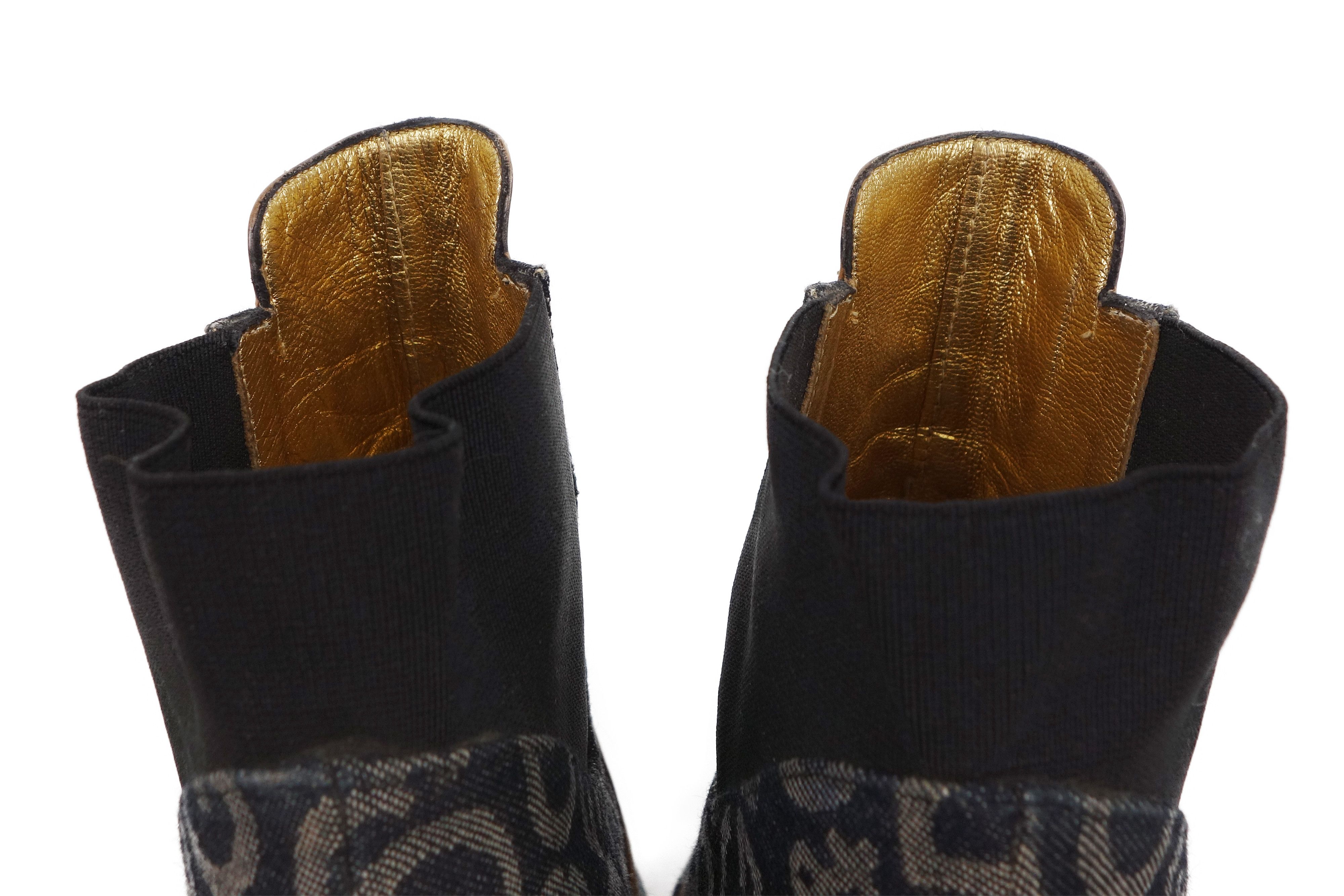 Dolce & Gabbana Dolce & Gabbana DG Denim Logo Ankle Boots Stiletto Size US 8 / IT 38 - 3 Thumbnail