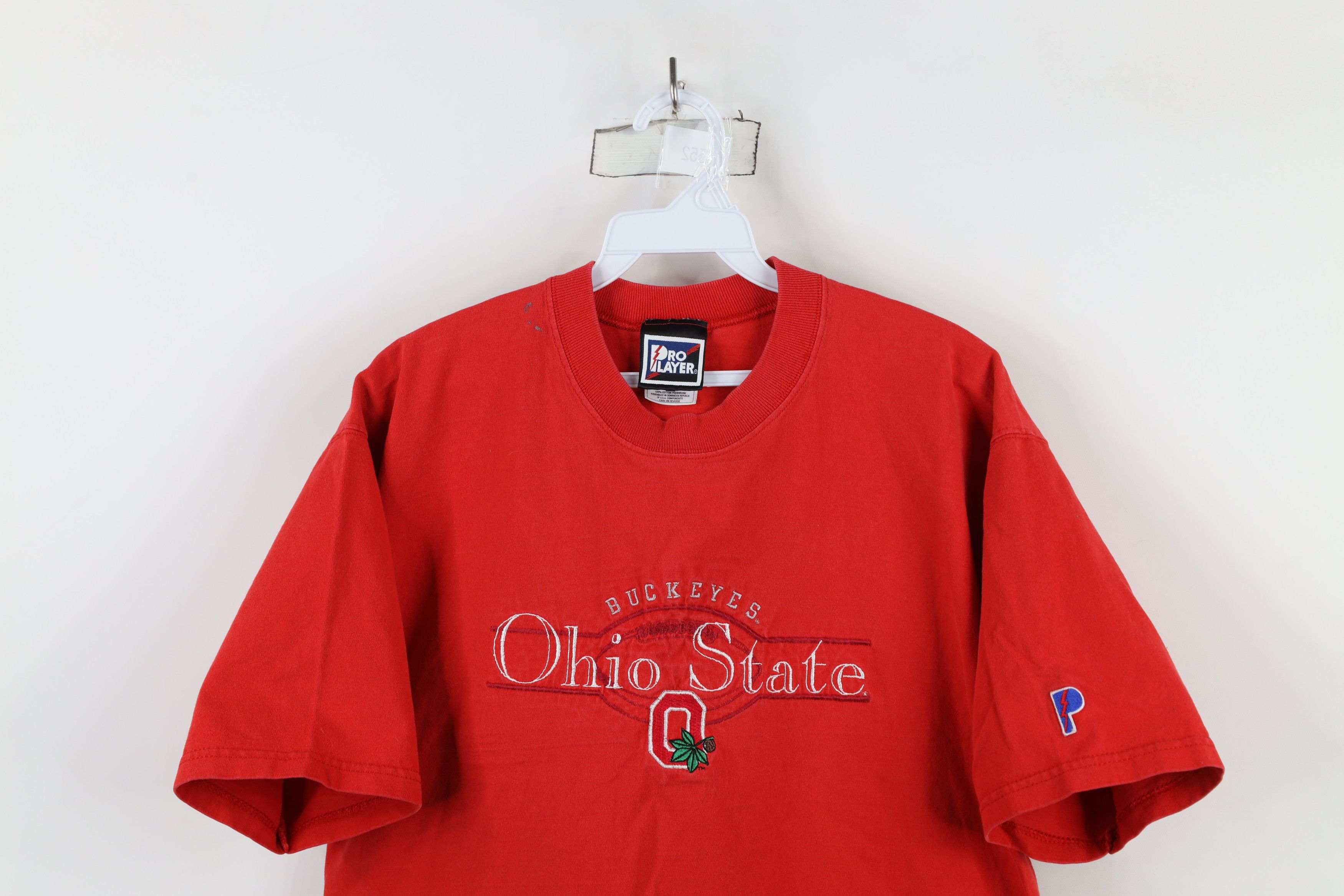 Vintage Vintage 90s Ohio State University Football T-Shirt Red Size US L / EU 52-54 / 3 - 2 Thumbnail