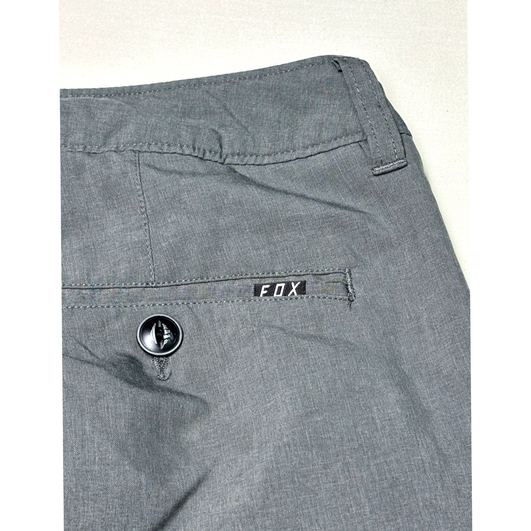 Fox Racing FOX Racing Mens Hybrid Walk Shorts Casual Chino 31x12 Grey Polyester Quick Dry Pockets Logo Button 2020s Mens Size US 31 - 7 Thumbnail