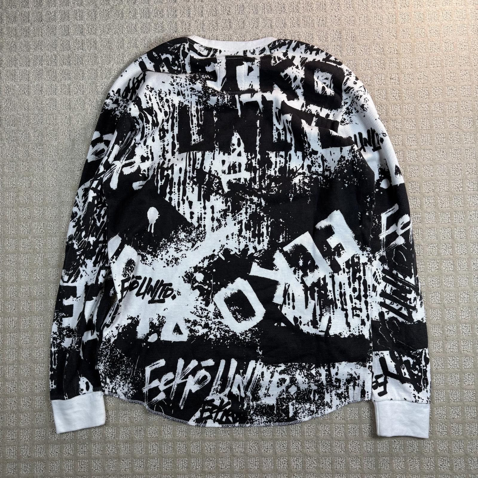 Ecko Unltd. Vintage Ecko Unltd Graffiti All Over Thermal Shirt M Size US M / EU 48-50 / 2 - 5 Thumbnail