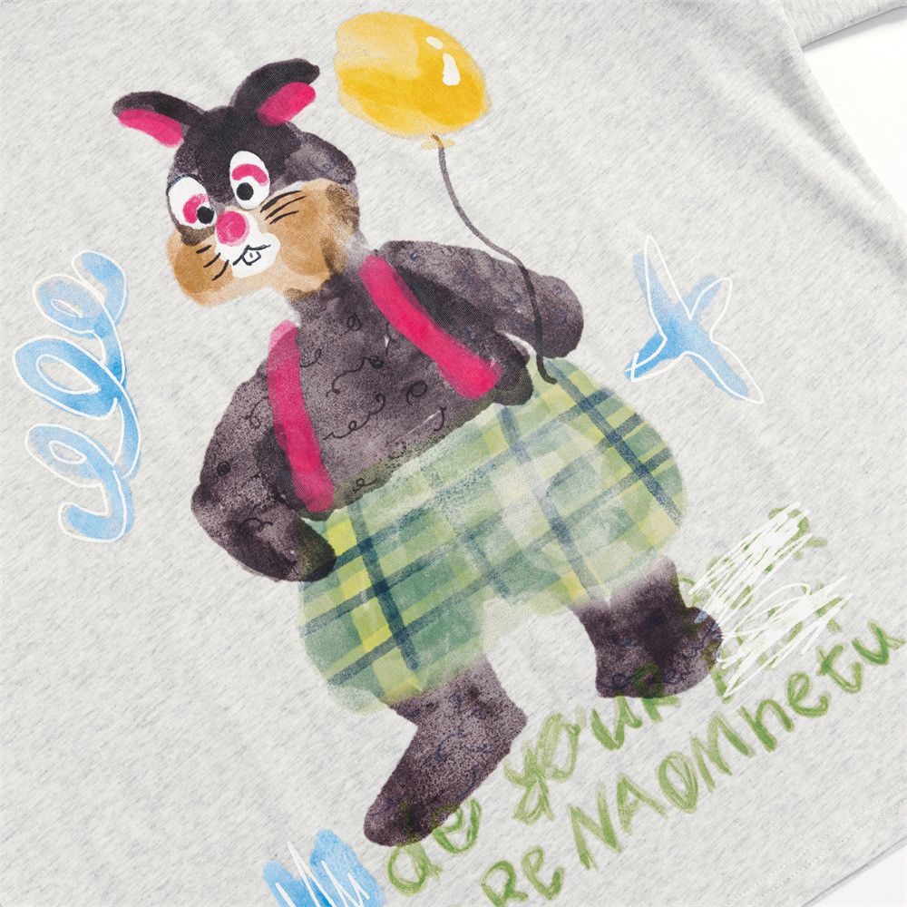 Japanese Brand Men's Hip-Hop Style T-Shirt with Creative Cartoon Print Size US M / EU 48-50 / 2 - 4 Thumbnail