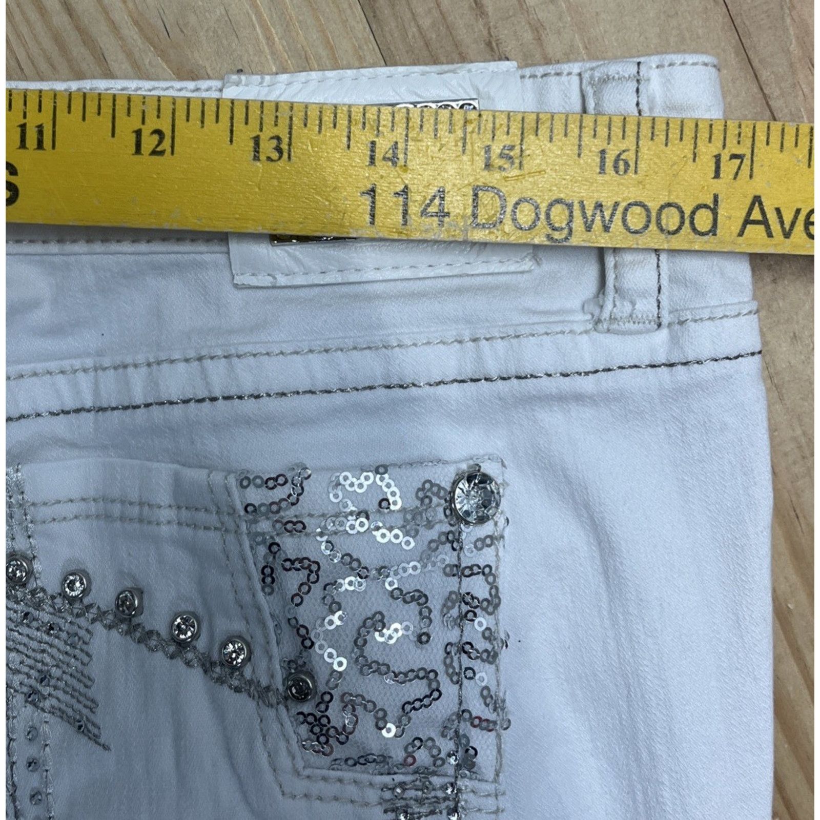 Grace in LA GRACE In LA-Straight Jeans Rhinestones Women's Sz 13 Size 36" / US 14 / IT 50 - 4 Thumbnail