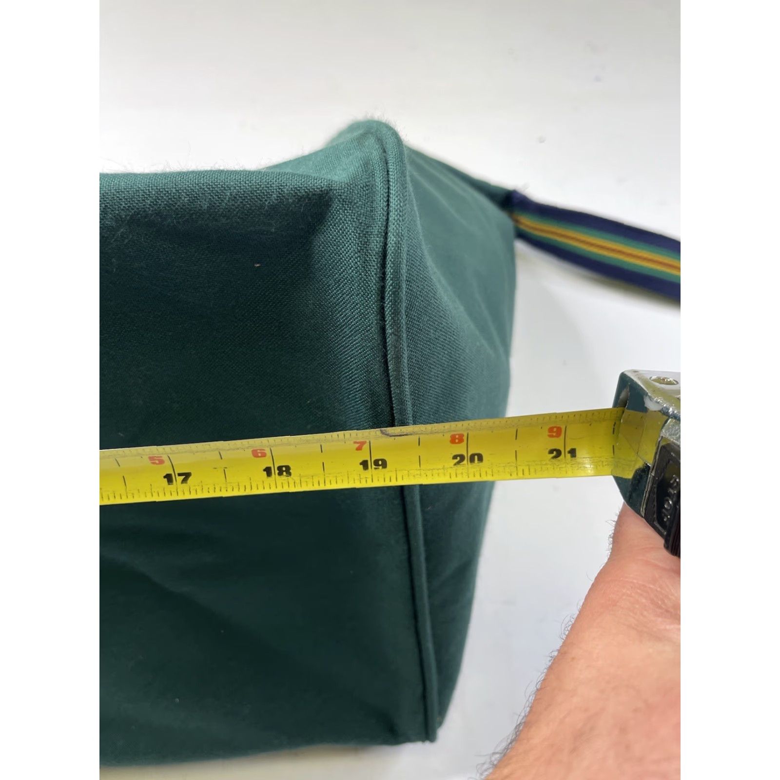 Polo Ralph Lauren VINTAGE Polo Ralph Lauren Duffle Bag Unisex Adults Large Green Canvas Logo Buckle Strap 90s Classic Travel Size US L / EU 52-54 / 3 - 5 Thumbnail
