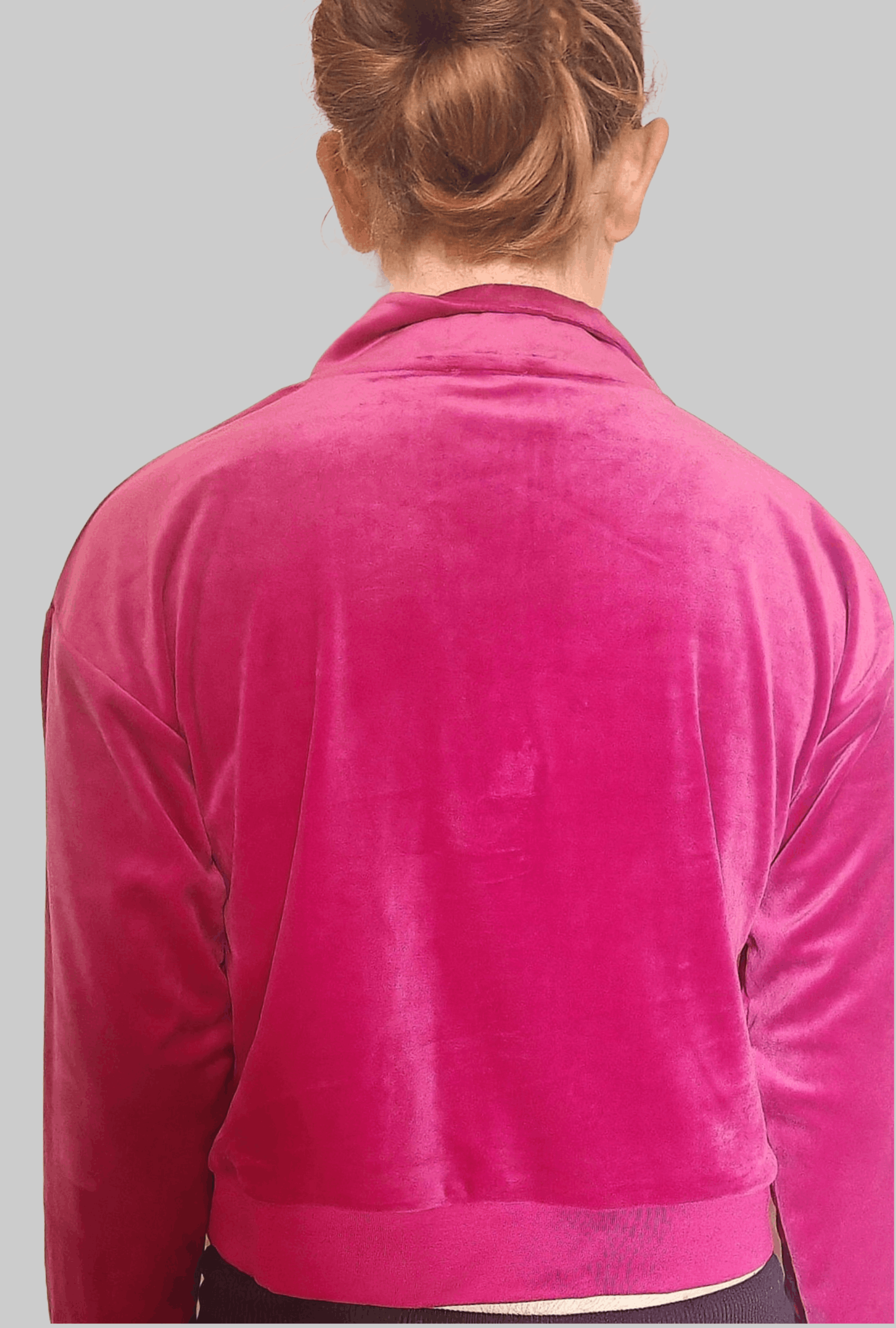 Juicy Couture Pink Juicy Couture Velour Cropped Zip Up Sweatshirt Size M / US 6-8 / IT 42-44 - 5 Thumbnail