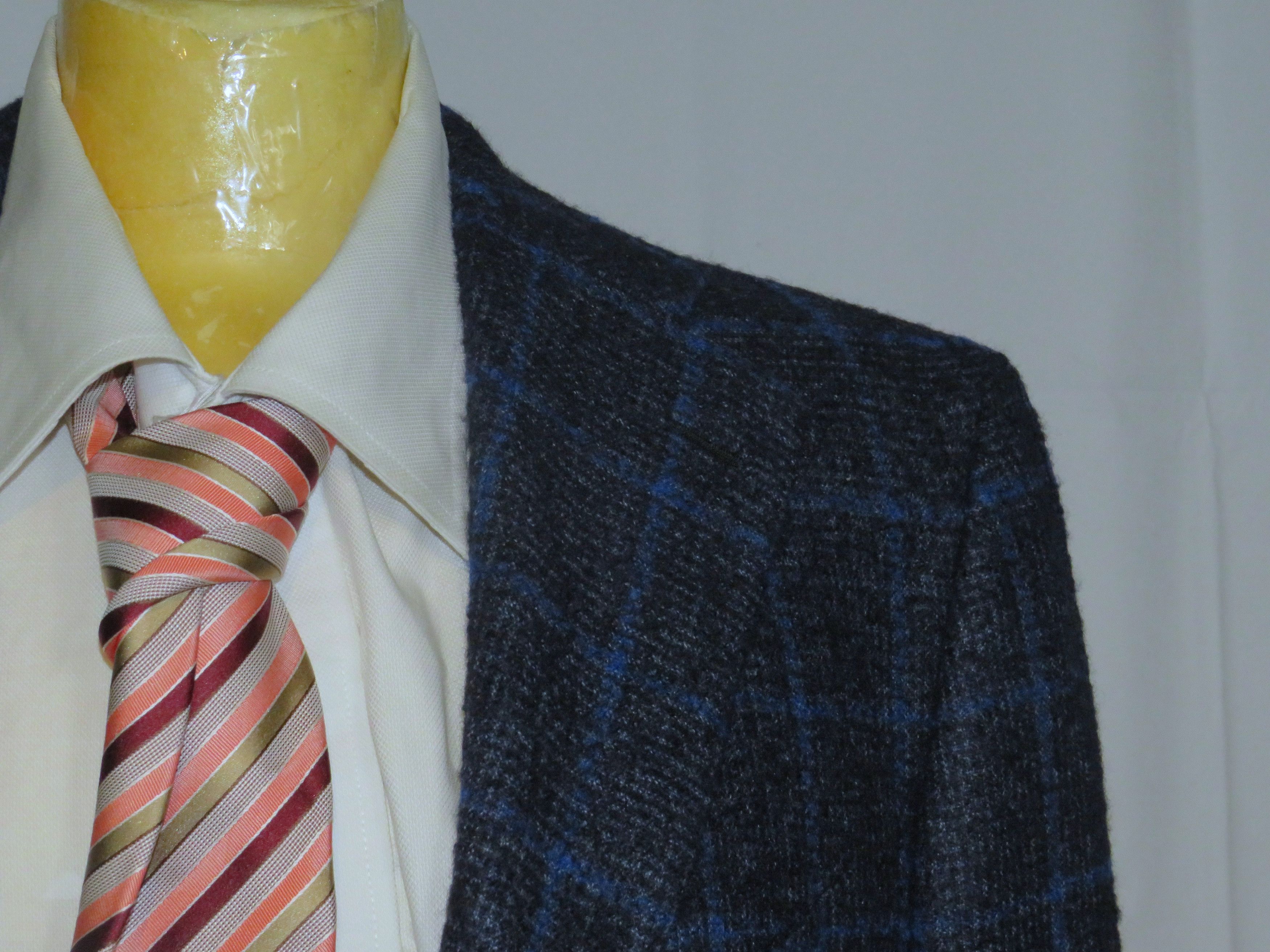 Cesare Attolini Handmade Alpaca Blend Gray & Blue Plaid Flannel Blazer 40R Size 40R - 5 Thumbnail