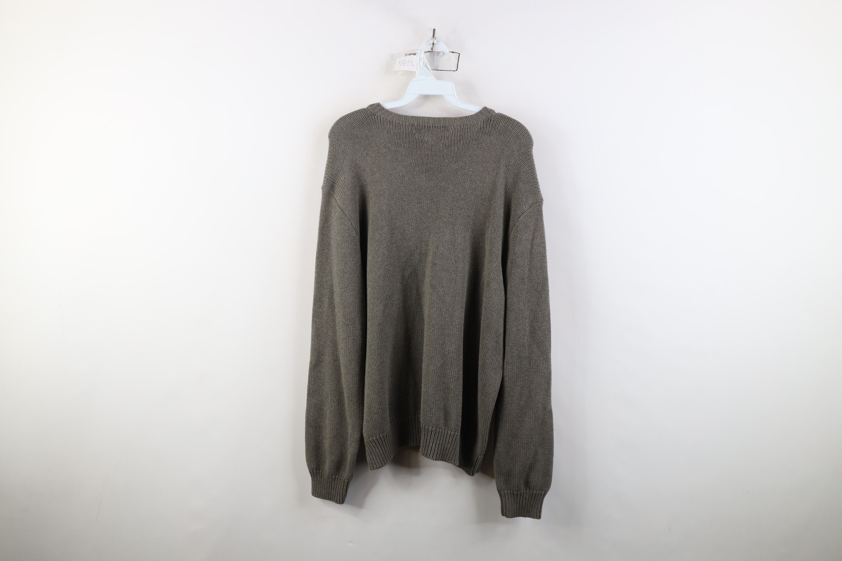 Ralph Lauren Vintage 90s Ralph Lauren Ribbed Knit V-Neck Sweater Gray Size US L / EU 52-54 / 3 - 9 Thumbnail