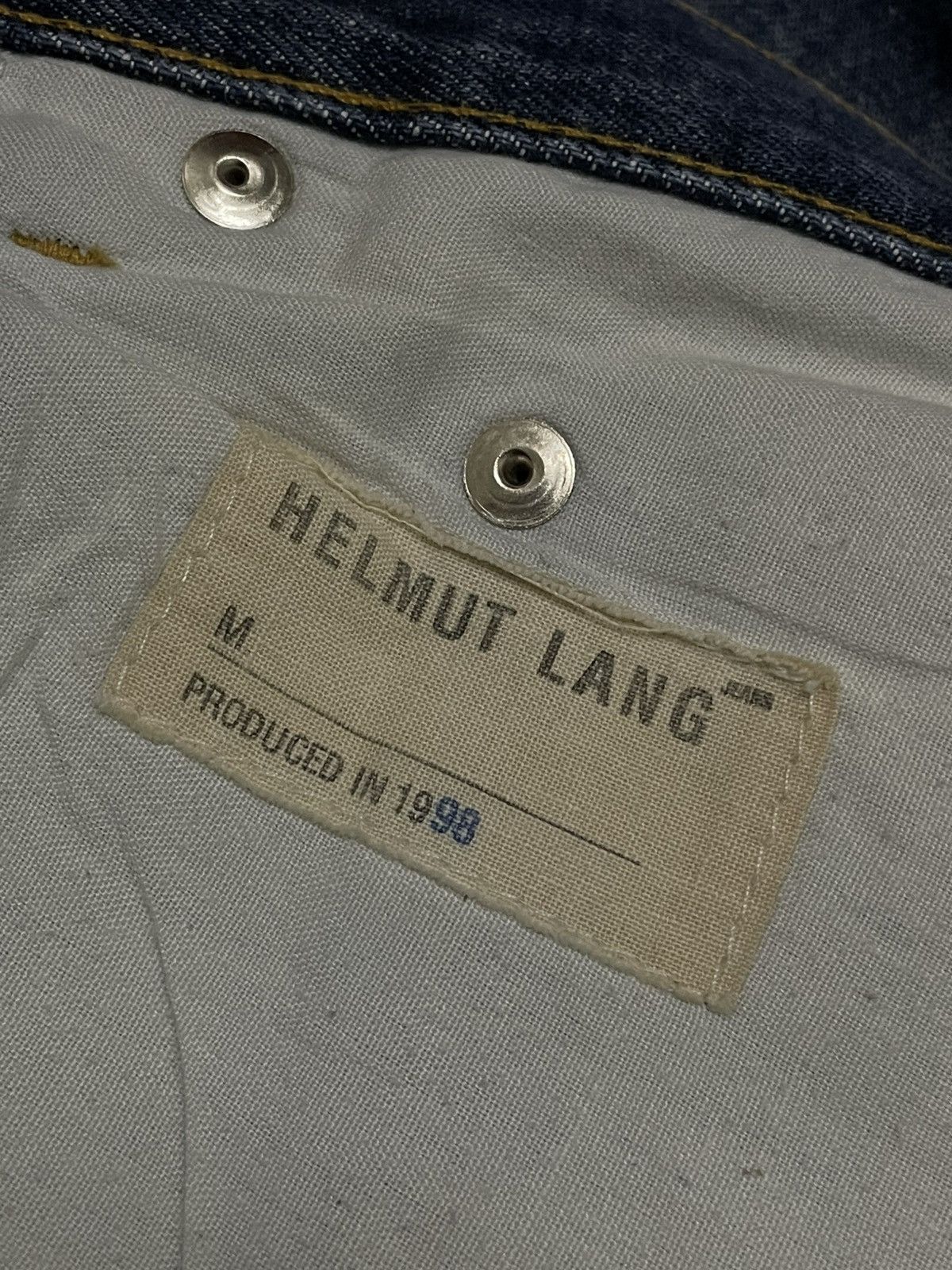 Helmut Lang VINTAGE HELMUT LANG 1998 DISTRESSED BLUE WASHED OG DENIM Size US 30 / EU 46 - 18 Thumbnail