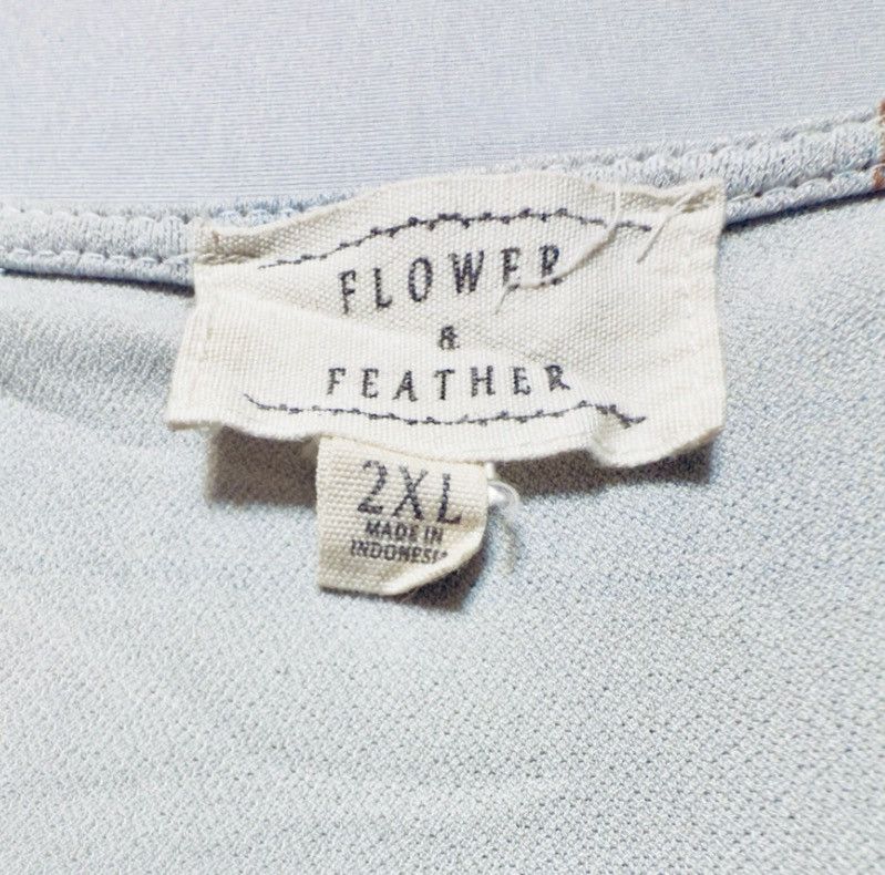 Other Flower & Feather Women’s 2XL Striped Zip-Front Blouse Size XXL / US 16-18 / IT 52-54 - 3 Thumbnail