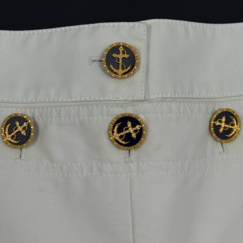 Louis Vuitton Louis Vuitton White Anchor Metal Buckle Strap Shorts 2505-N Size 37" - 8 Thumbnail
