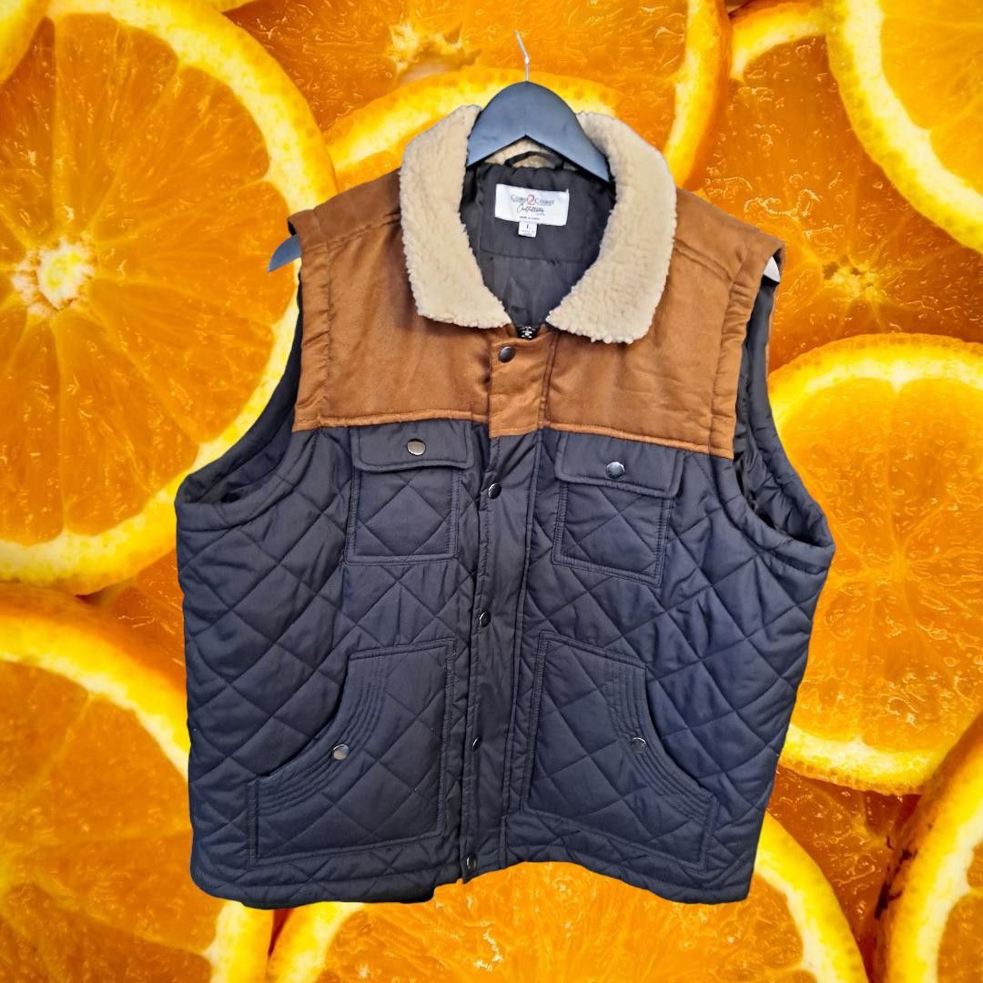 Other Coast to Coast Outfitters Brown Faux Suede and Black Quilted Size US L / EU 52-54 / 3 - 3 Thumbnail