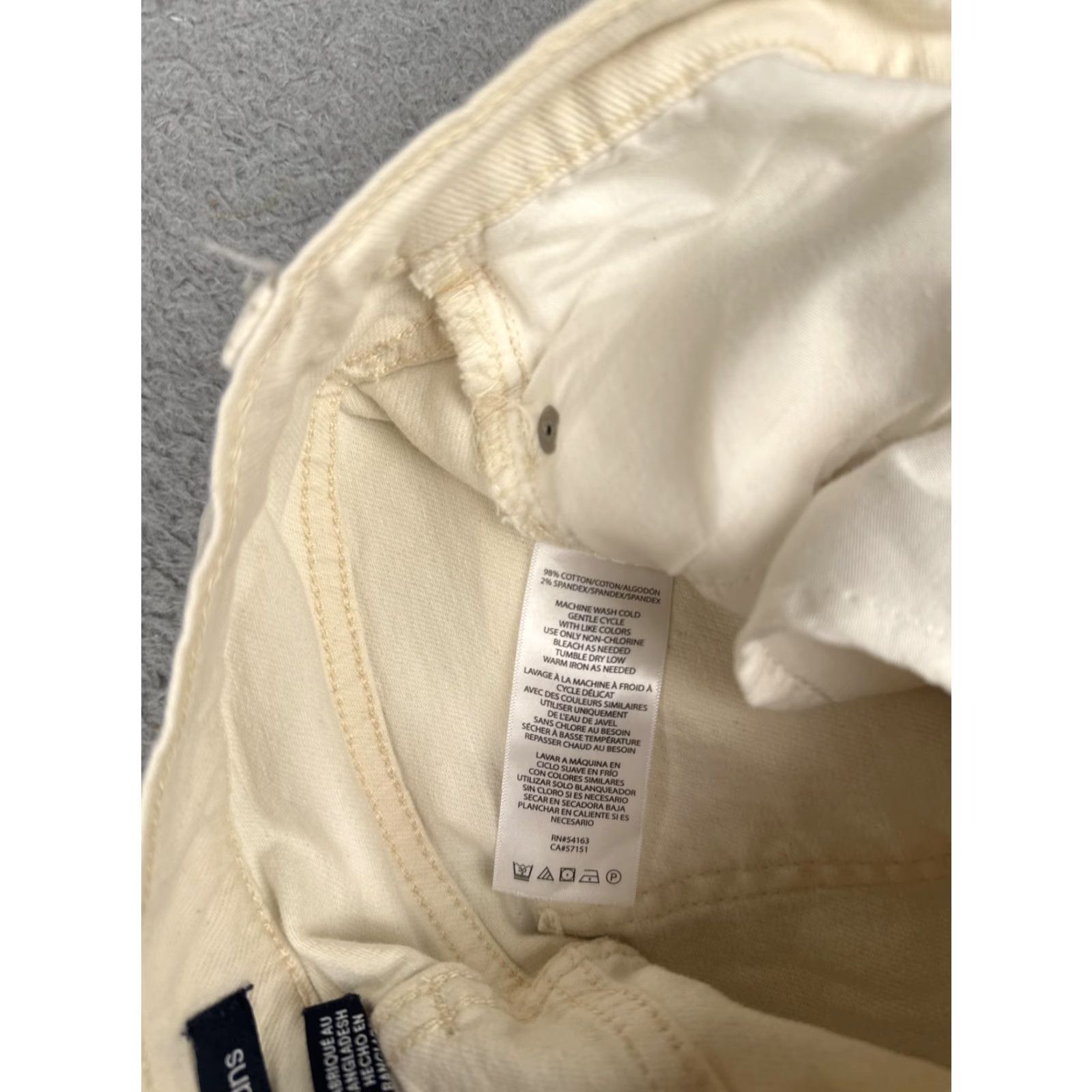 Calvin Klein Calvin Klein Jeans Jeans Straight Womens 4/27 White Mid Rise Stretch 26x30 Urban City College Size 27" / US 4 / IT 40 - 7 Thumbnail