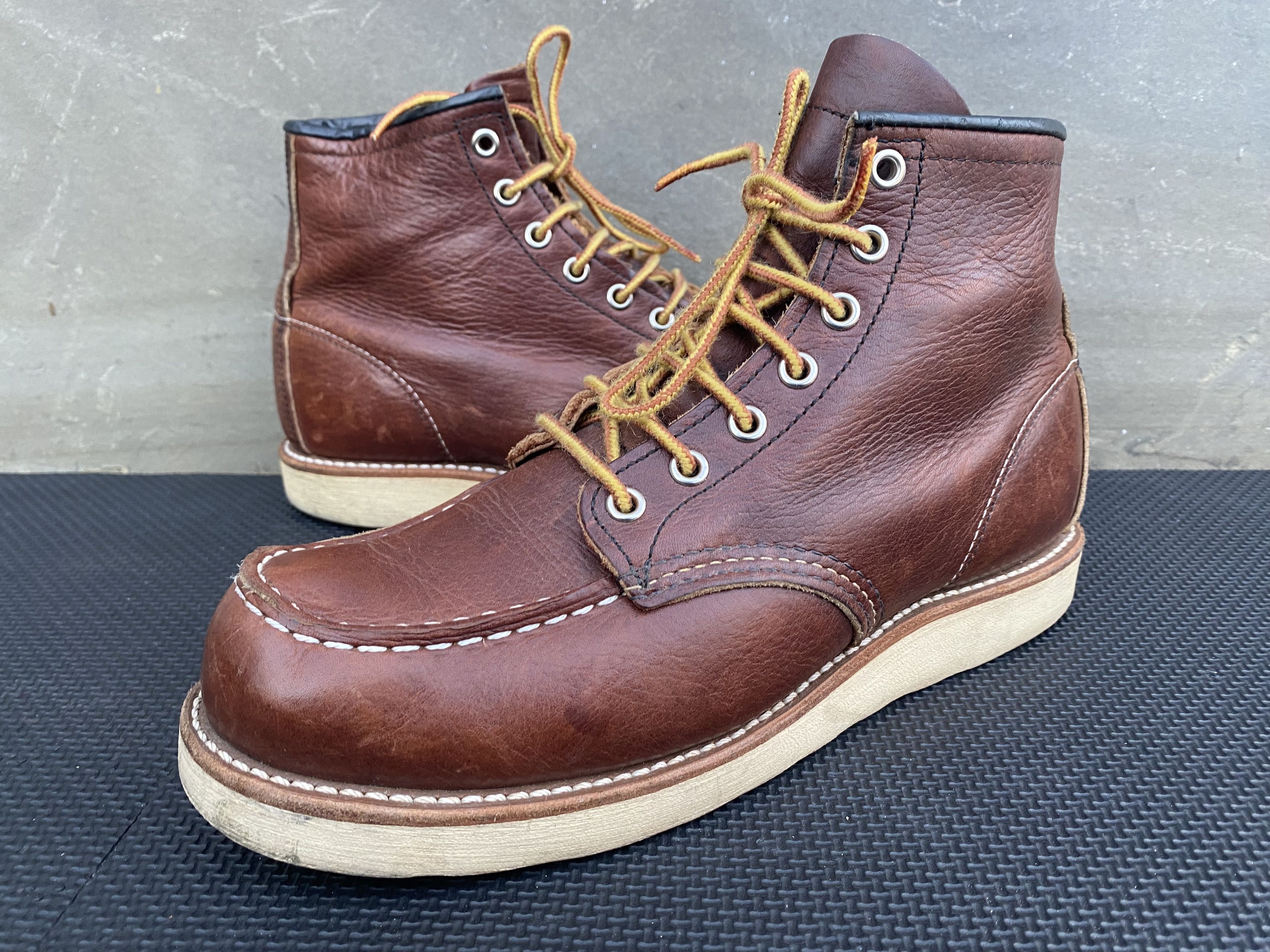 Red Wing Red Wing 8138 6'' Classic Moc Toe Brown Leather Boots Size US 7.5 / EU 40-41 - 3 Thumbnail