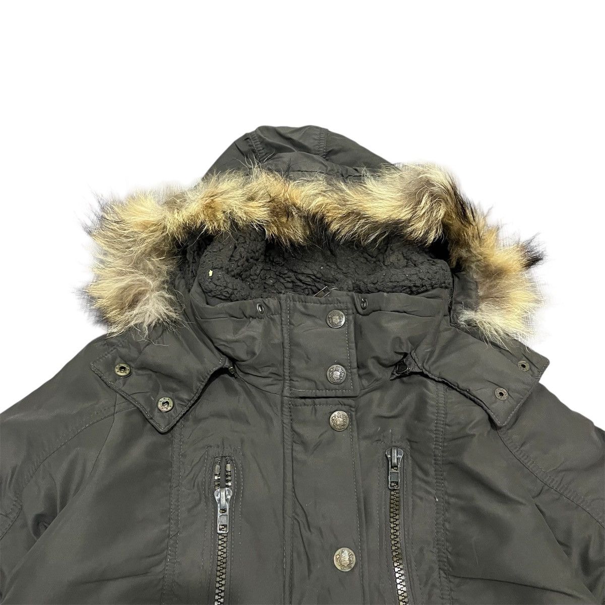 Japanese Brand Dominion - Bono Style Faux Fur Multi Pocket Jacket LGB IFSIX Size US M / EU 48-50 / 2 - 2 Thumbnail