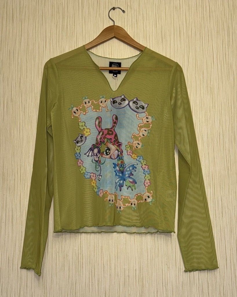 Brain Dead BRAIN DEAD Gaspar Doll mesh Top Longsleeve Moss Green Y2K Size M / US 6-8 / IT 42-44 - 2 Thumbnail
