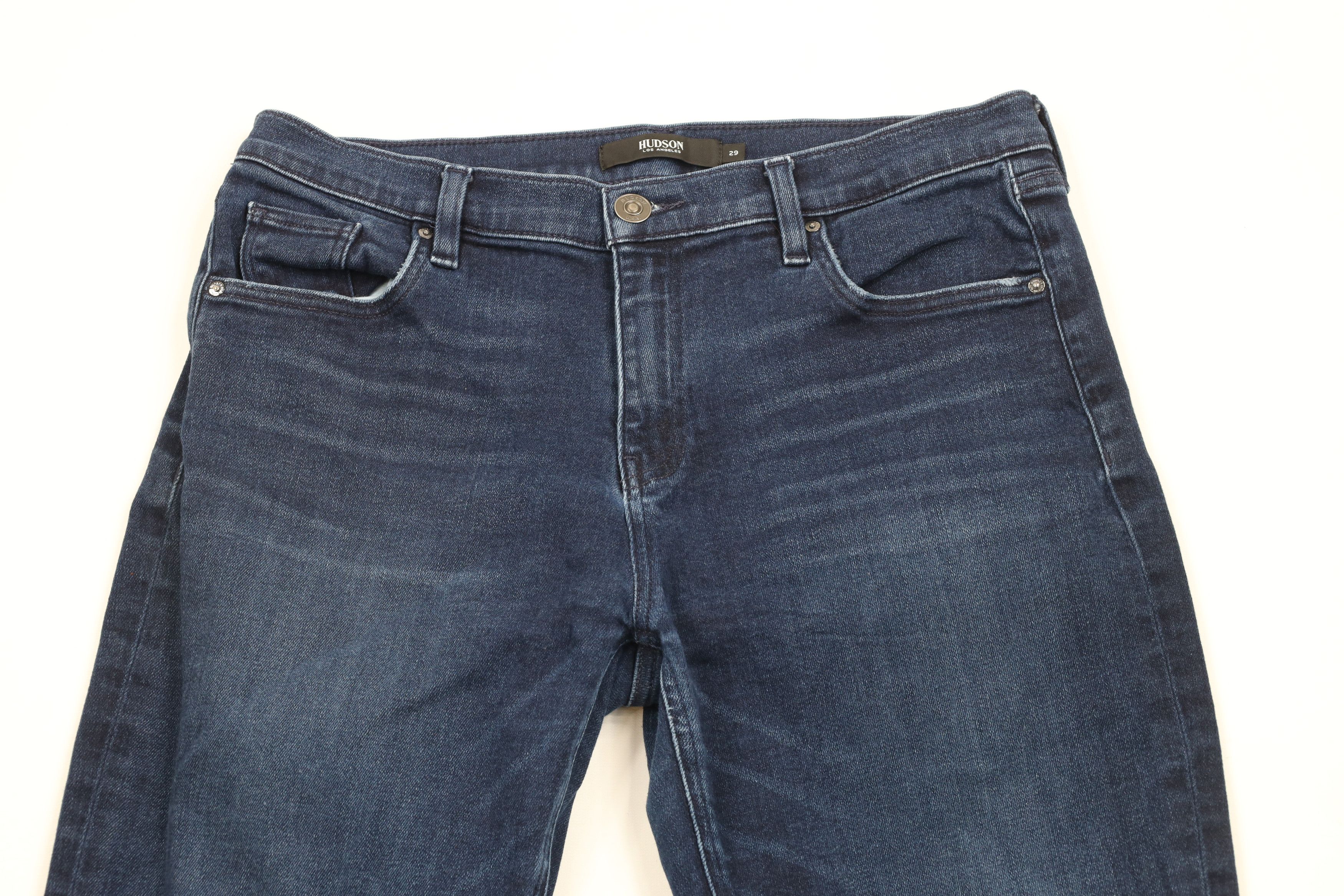 Vintage Hudson Jeans Boyfriend Stretch Denim Jeans Dark Wash Blue Size 29" - 2 Thumbnail