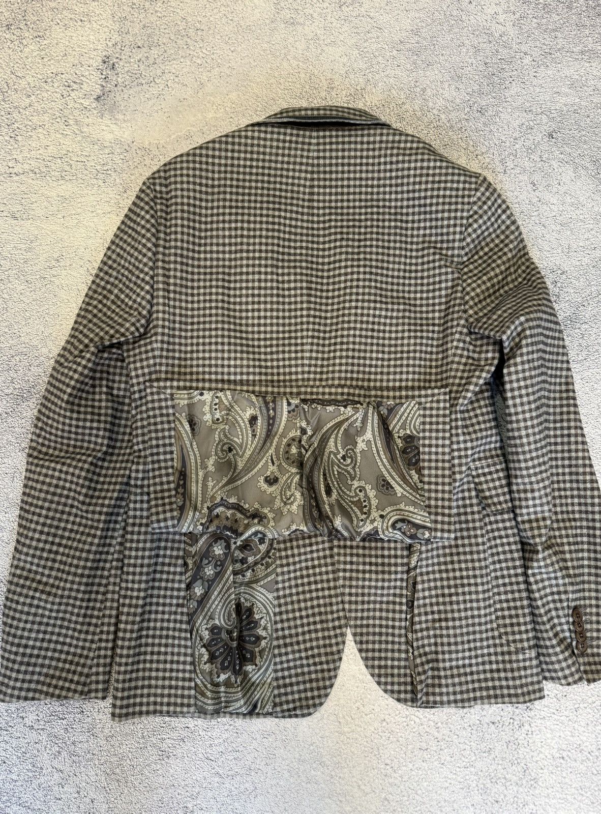Etro ETRO Blazer 50IT40US Check Jacket Cotton Silk Paisley Lining Size 40R - 9 Thumbnail